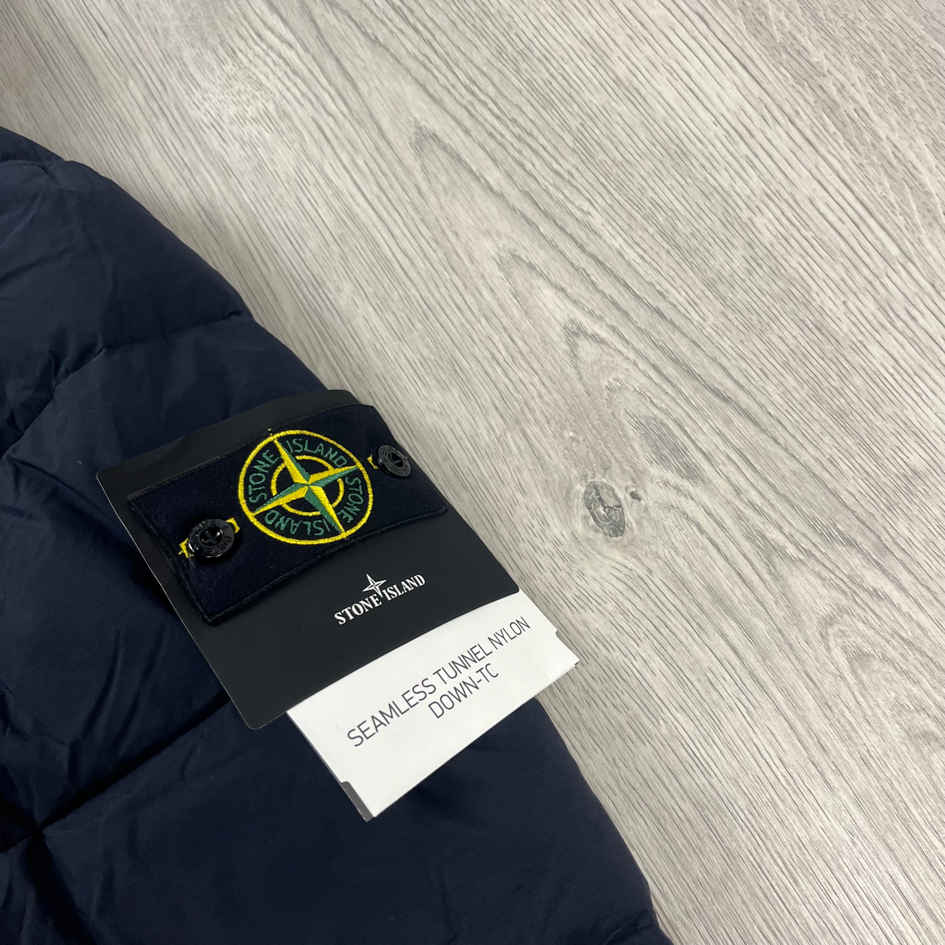 Stone Island Nylon Down Jacket - Navy