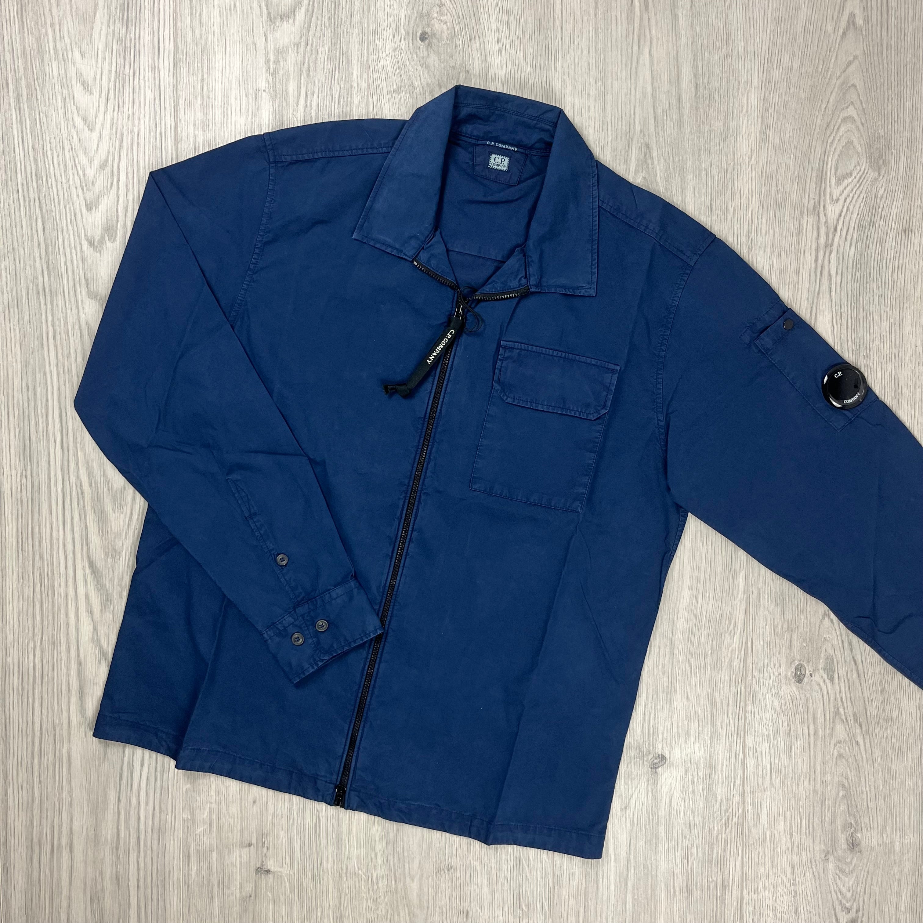 CP Company Zip Overshirt - Estate Blue