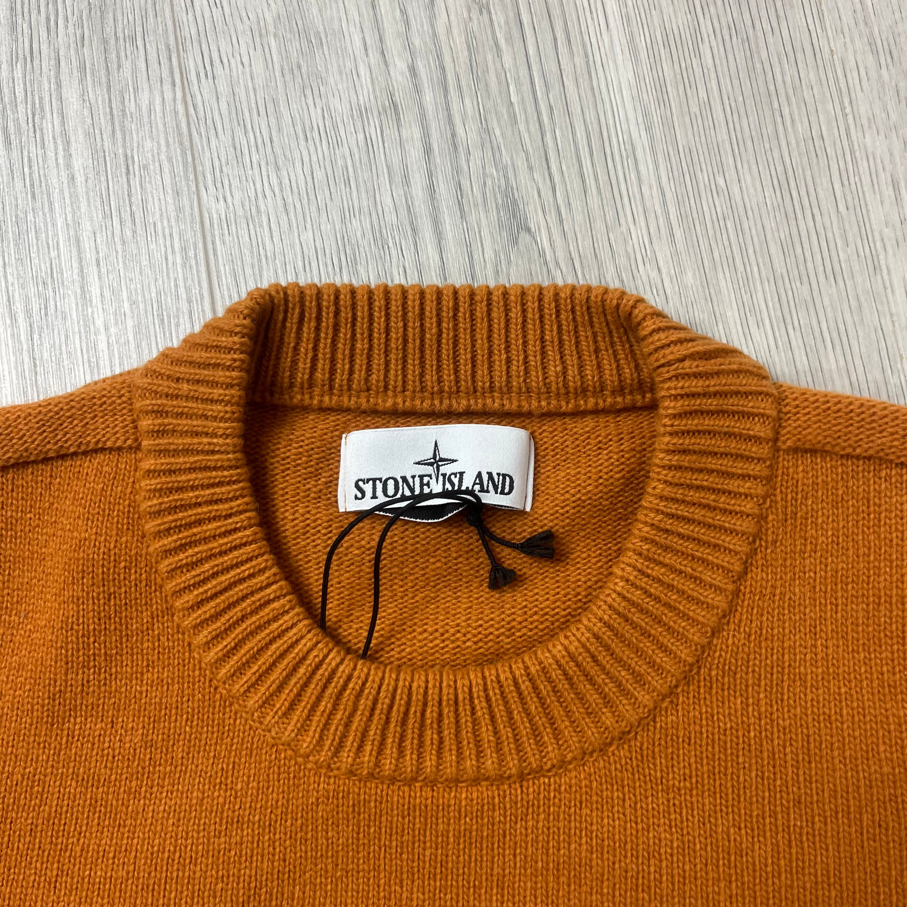 Stone Island Knit Sweatshirt Orange