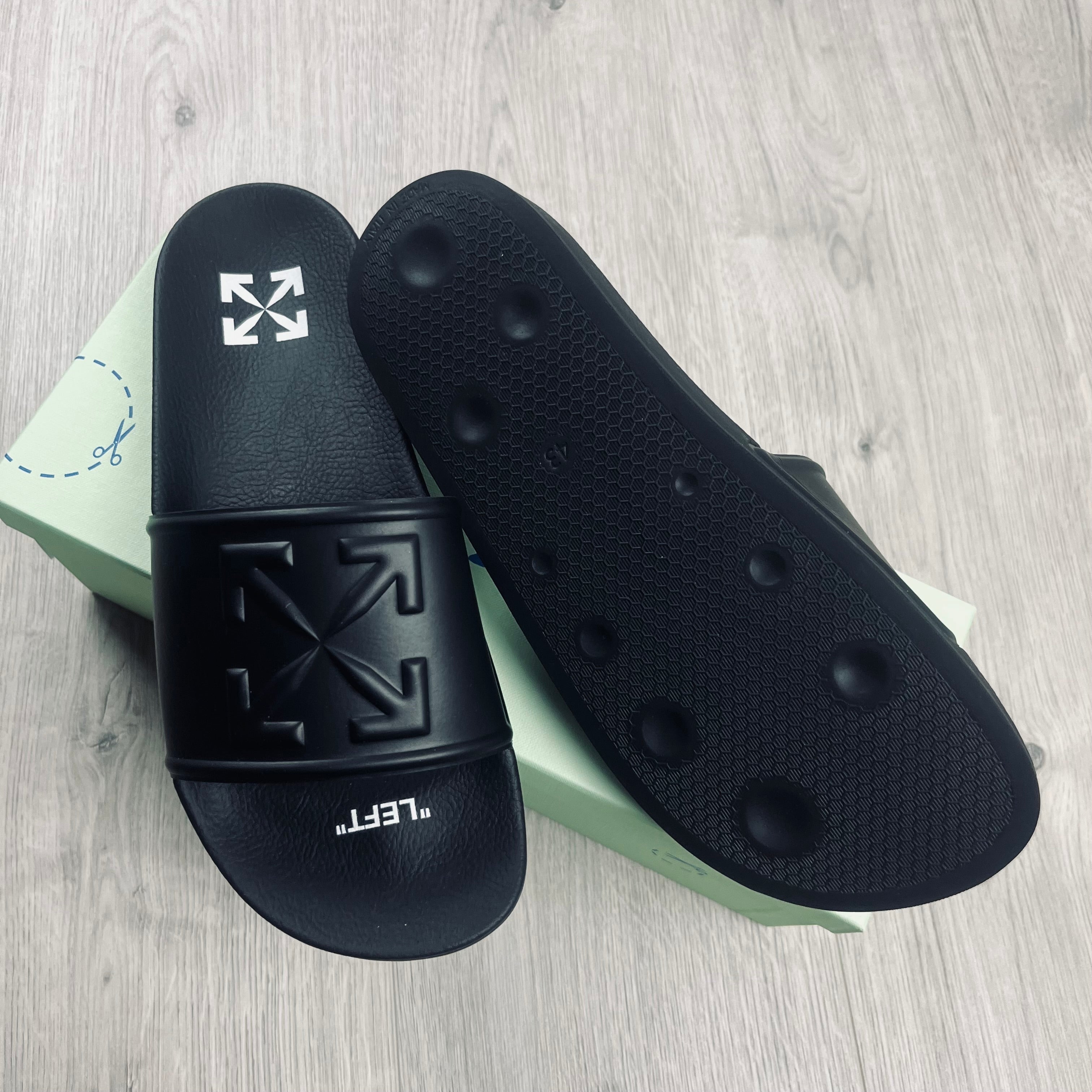 Off-White Rubber Slides - Black