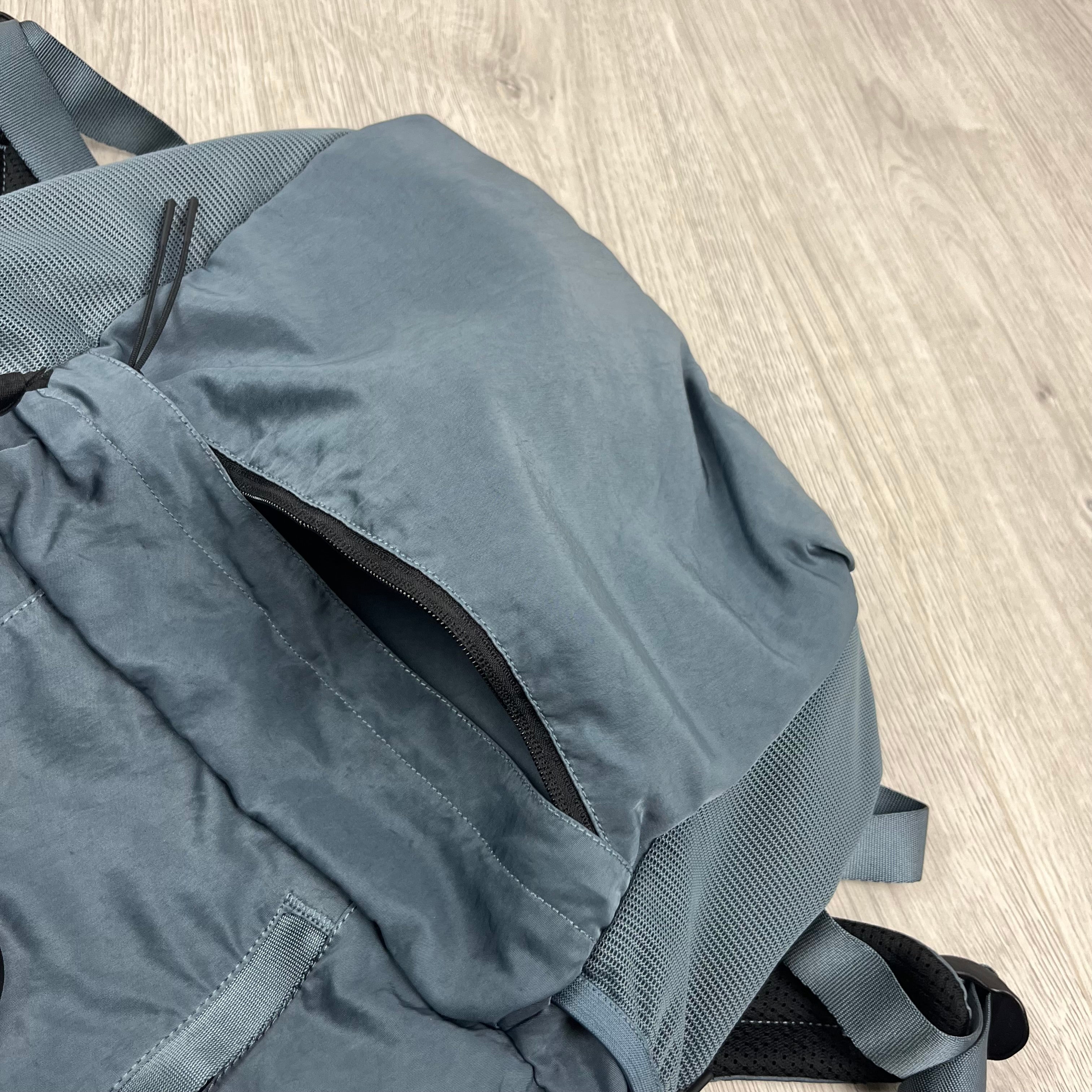 Men's CP Company Nylon-B Backpack in Stormy Weather. On sale at Open Attire.