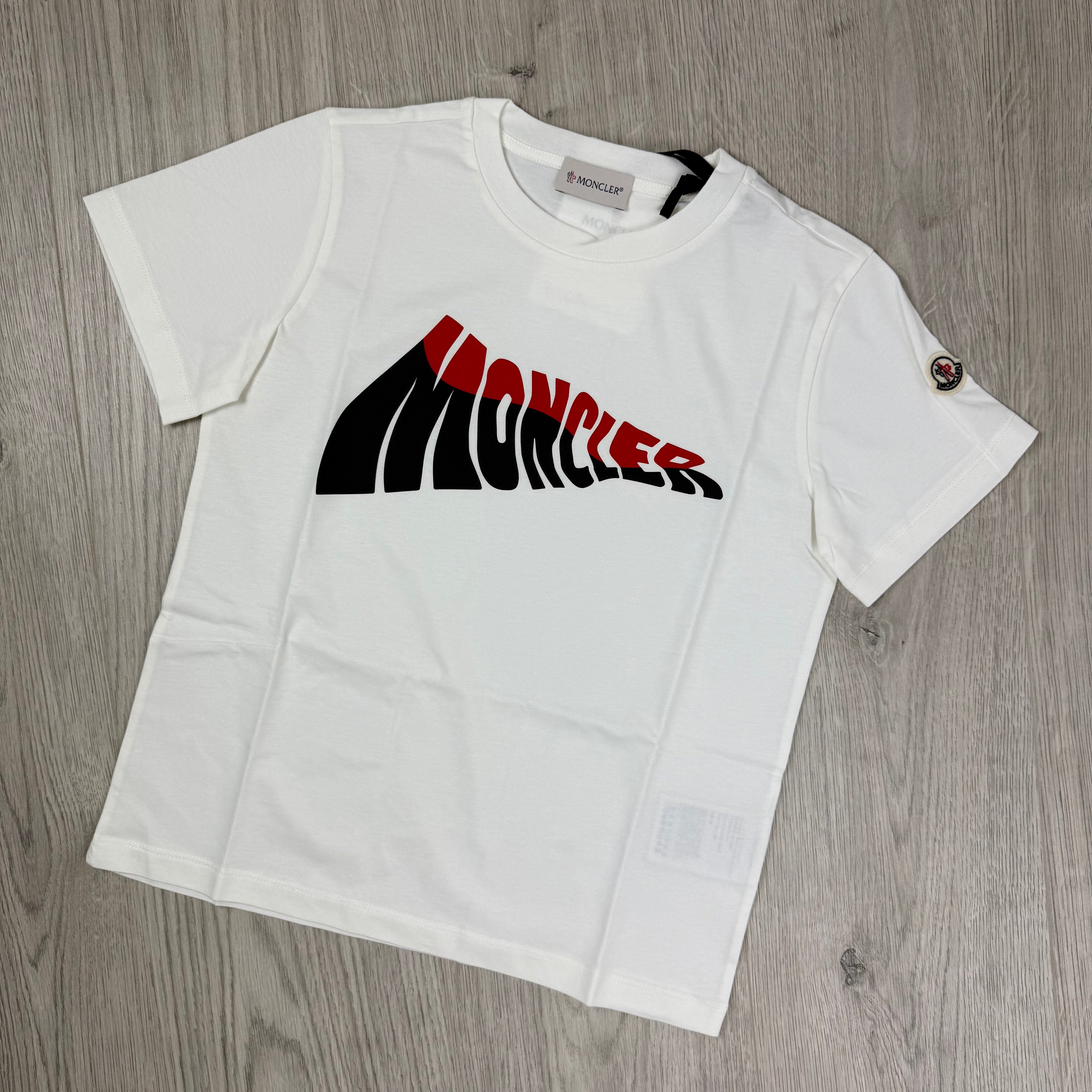 Moncler Junior Wave T-Shirt - White