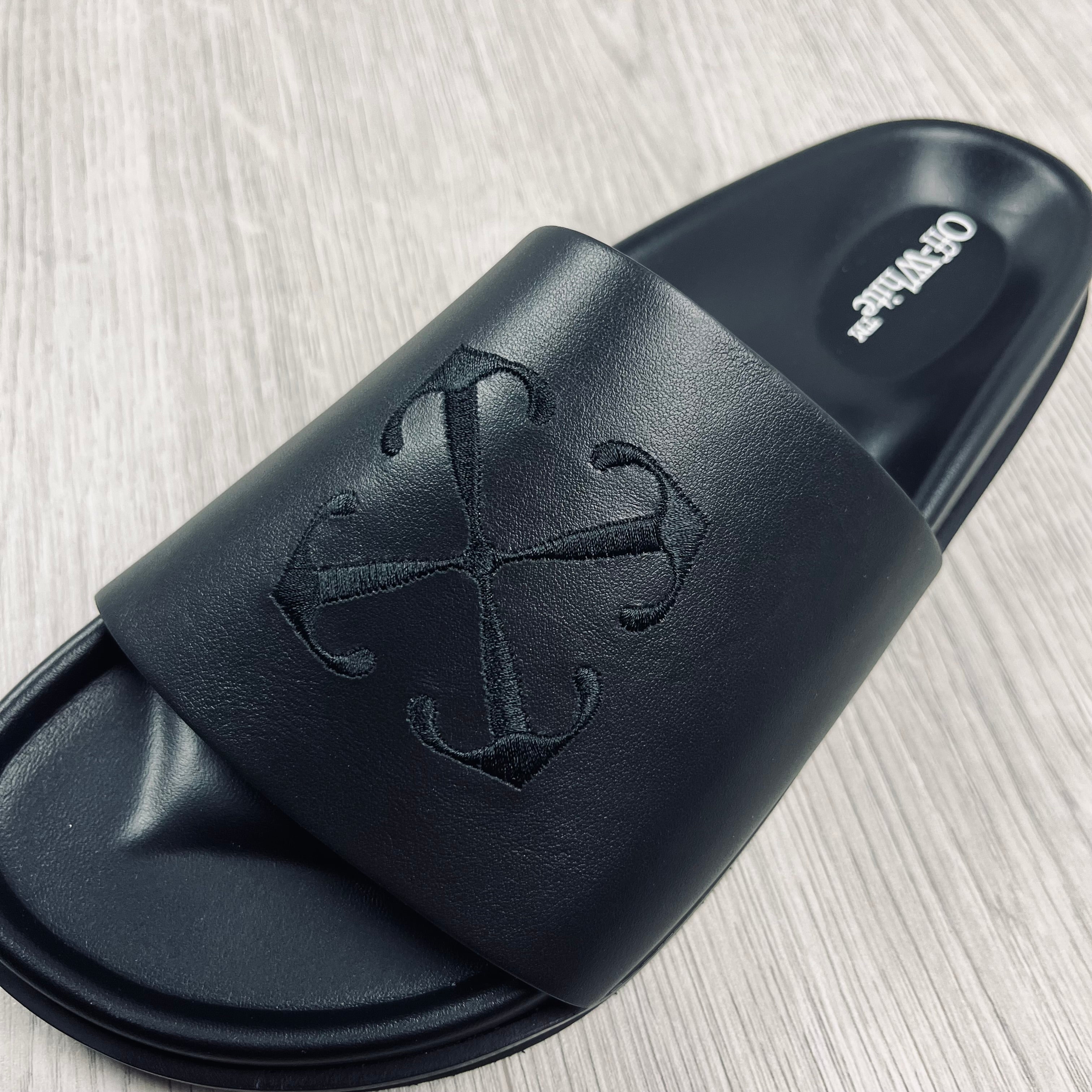 Off-White Pool Time Slides - Black