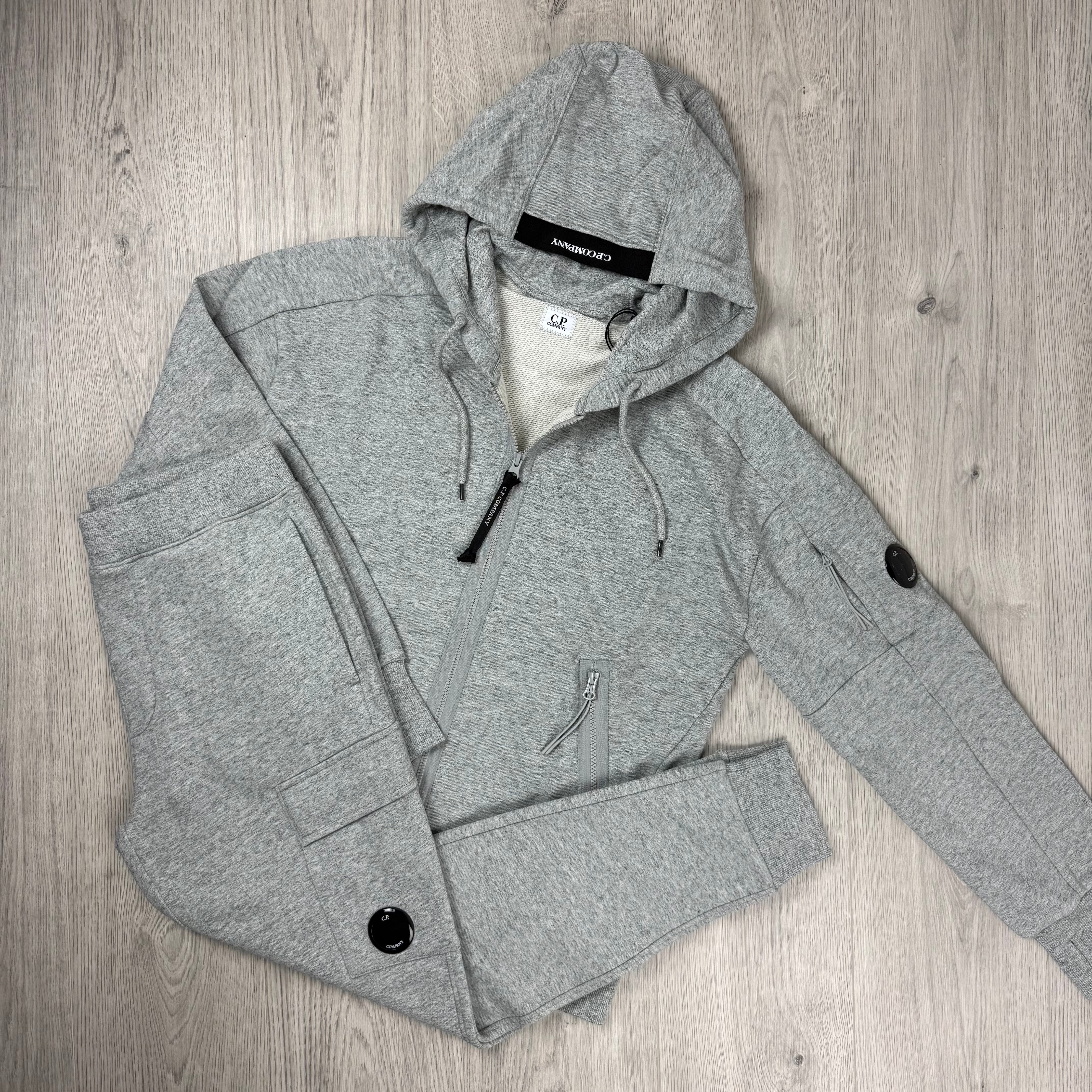 CP Company Raised Fleece Tracksuit - Grey