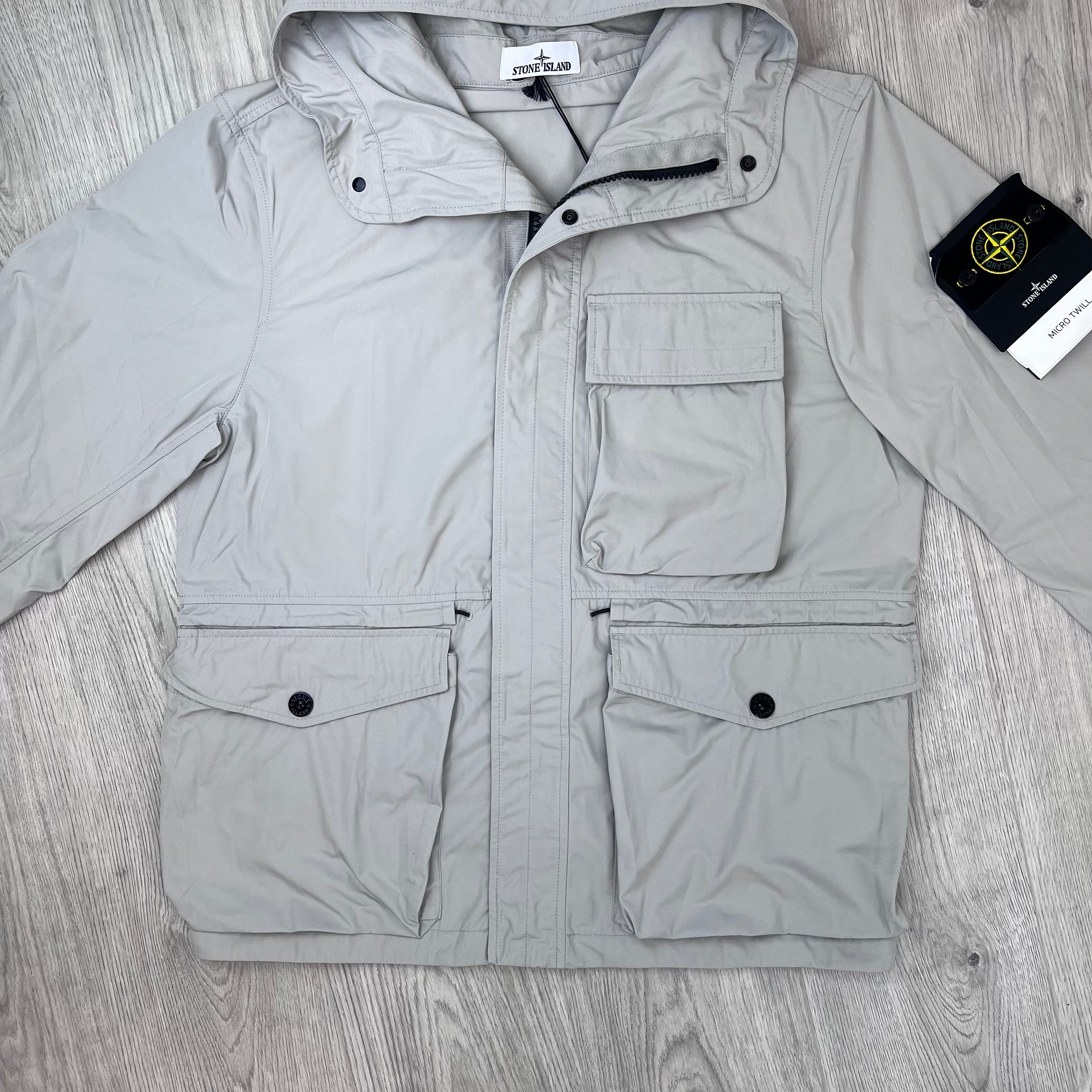 Stone Island Micro Twill Jacket - Pearl Grey