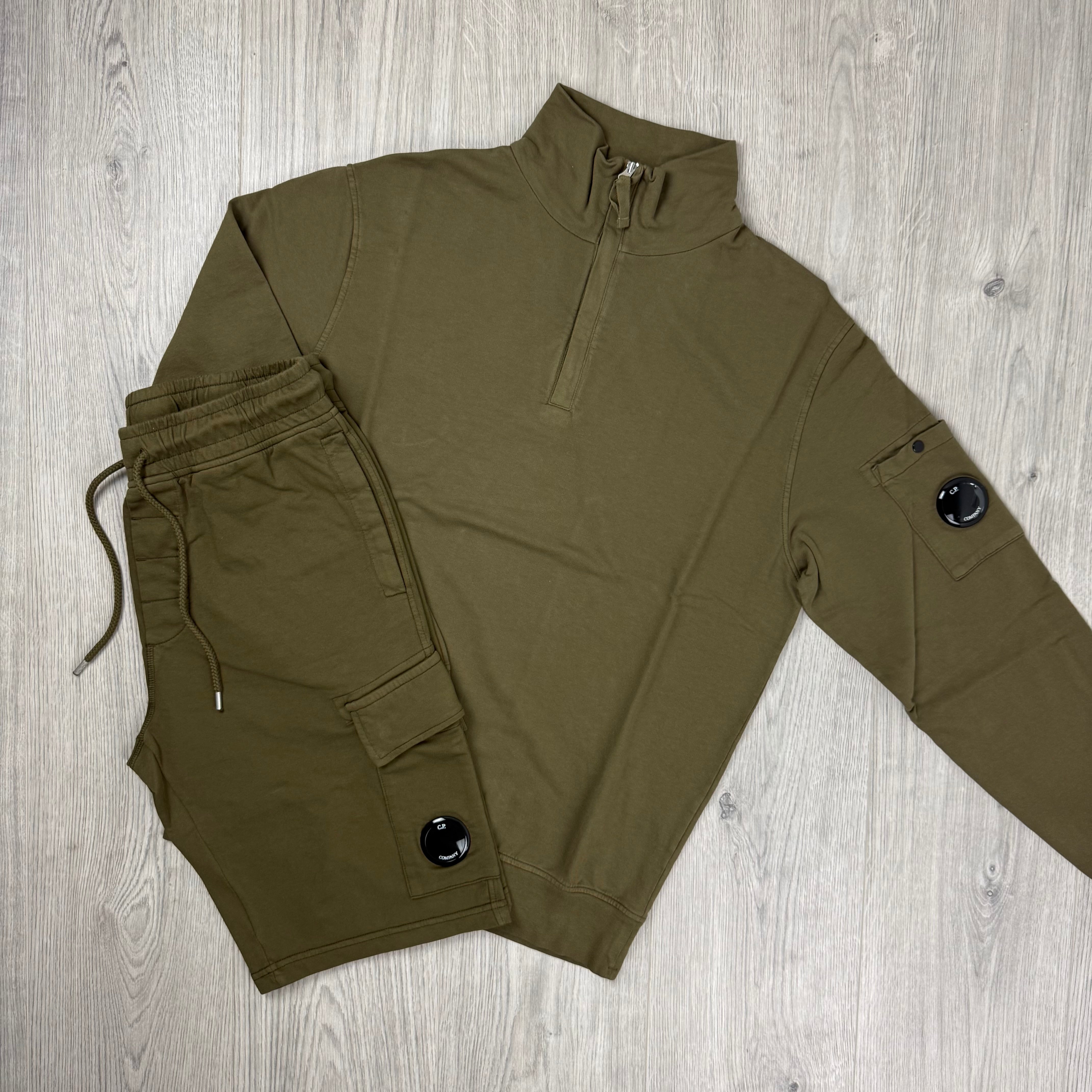 CP Company Light Fleece Tracksuit - Ivy Green