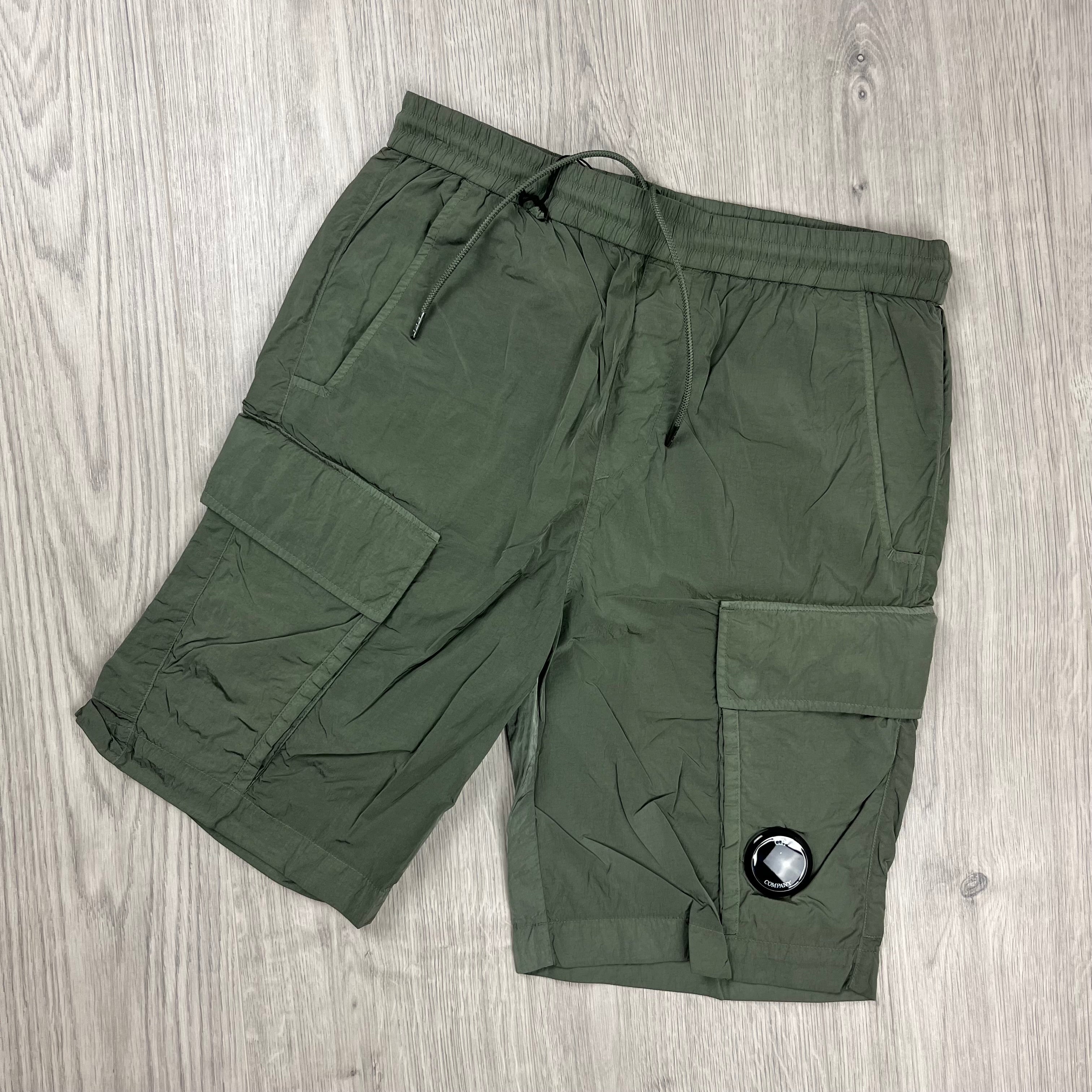 CP Company Chrome Cargo Shorts - Agave Green