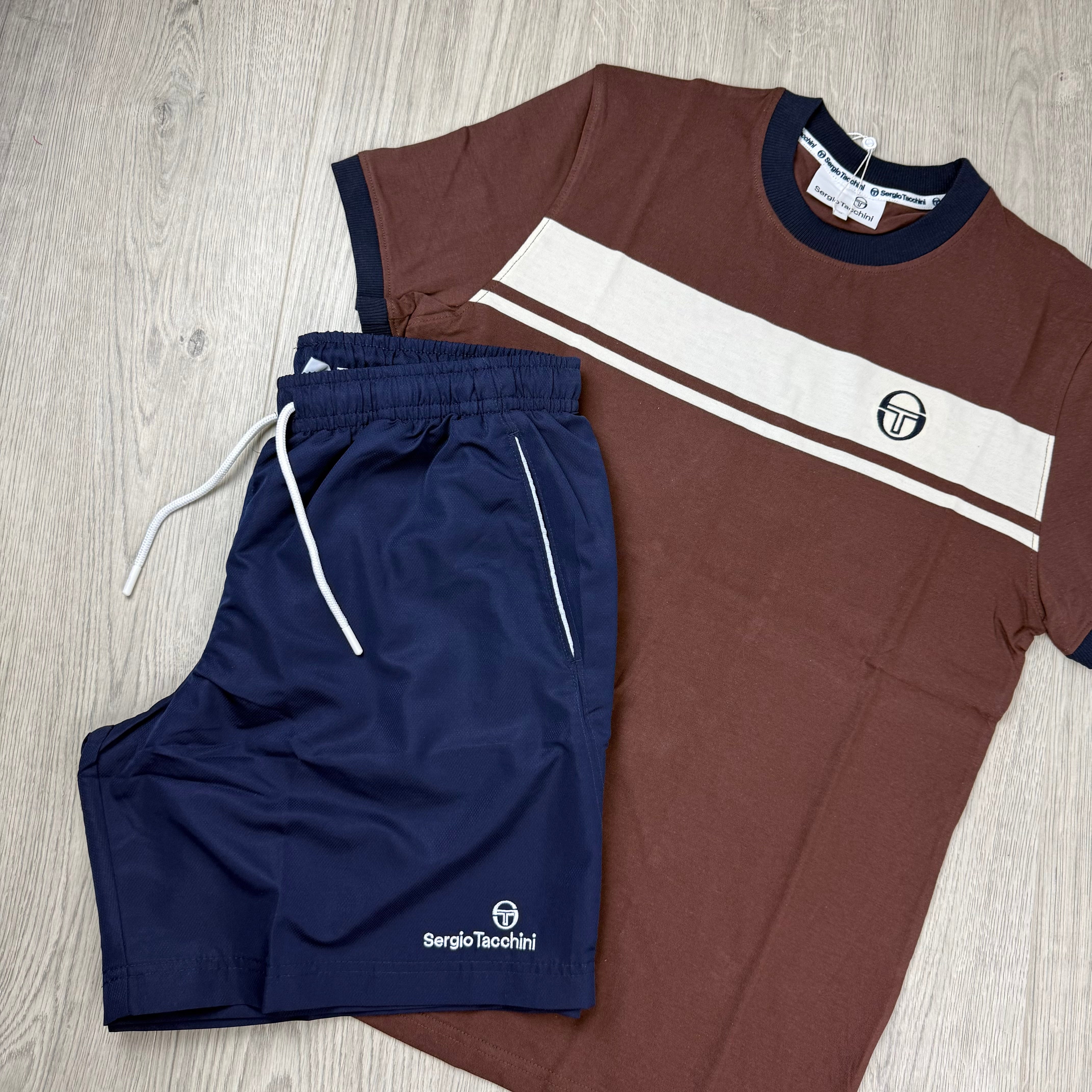 Sergio Tacchini 'Master' Set - Mahogany/Navy
