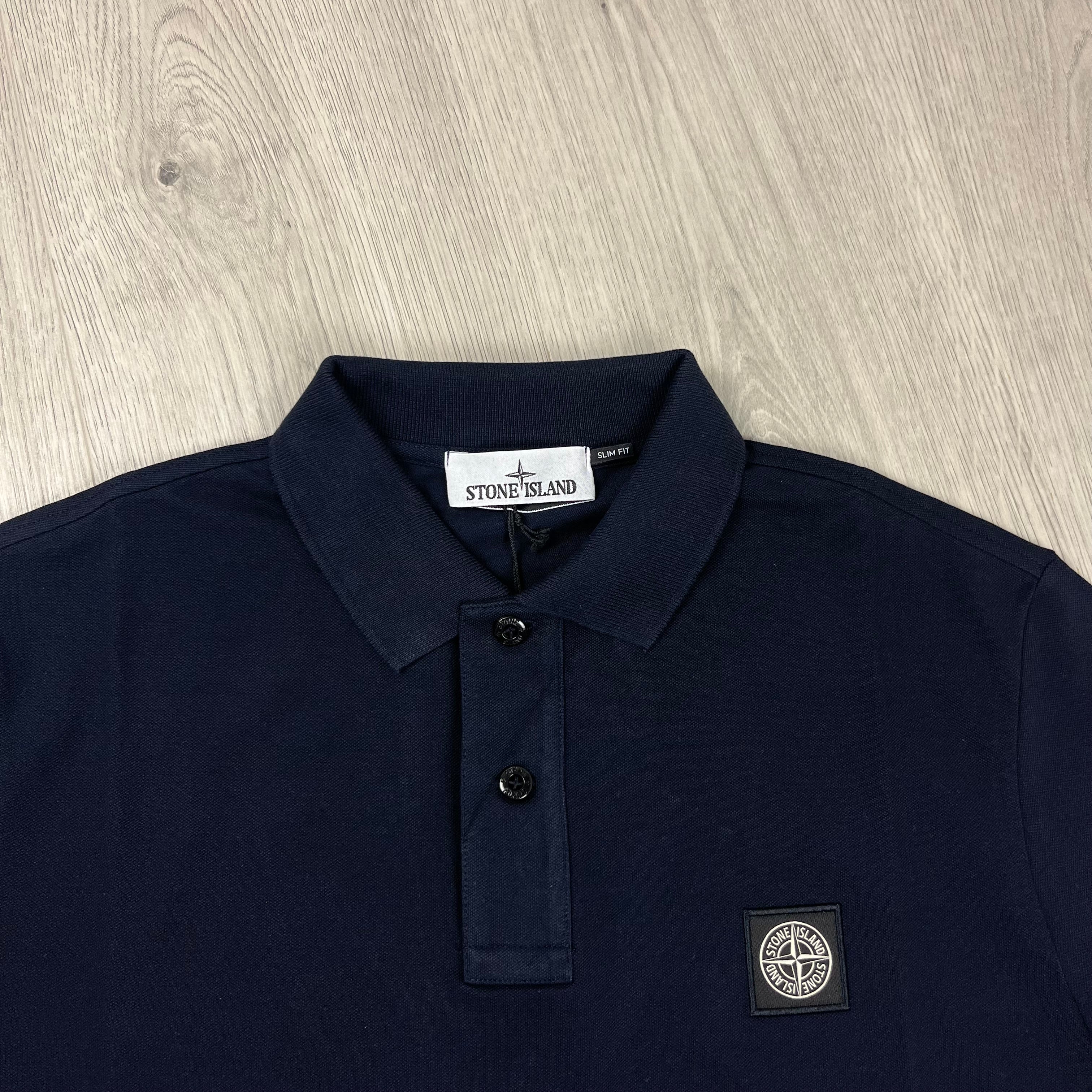 Stone Island Patch Polo Shirt - Navy