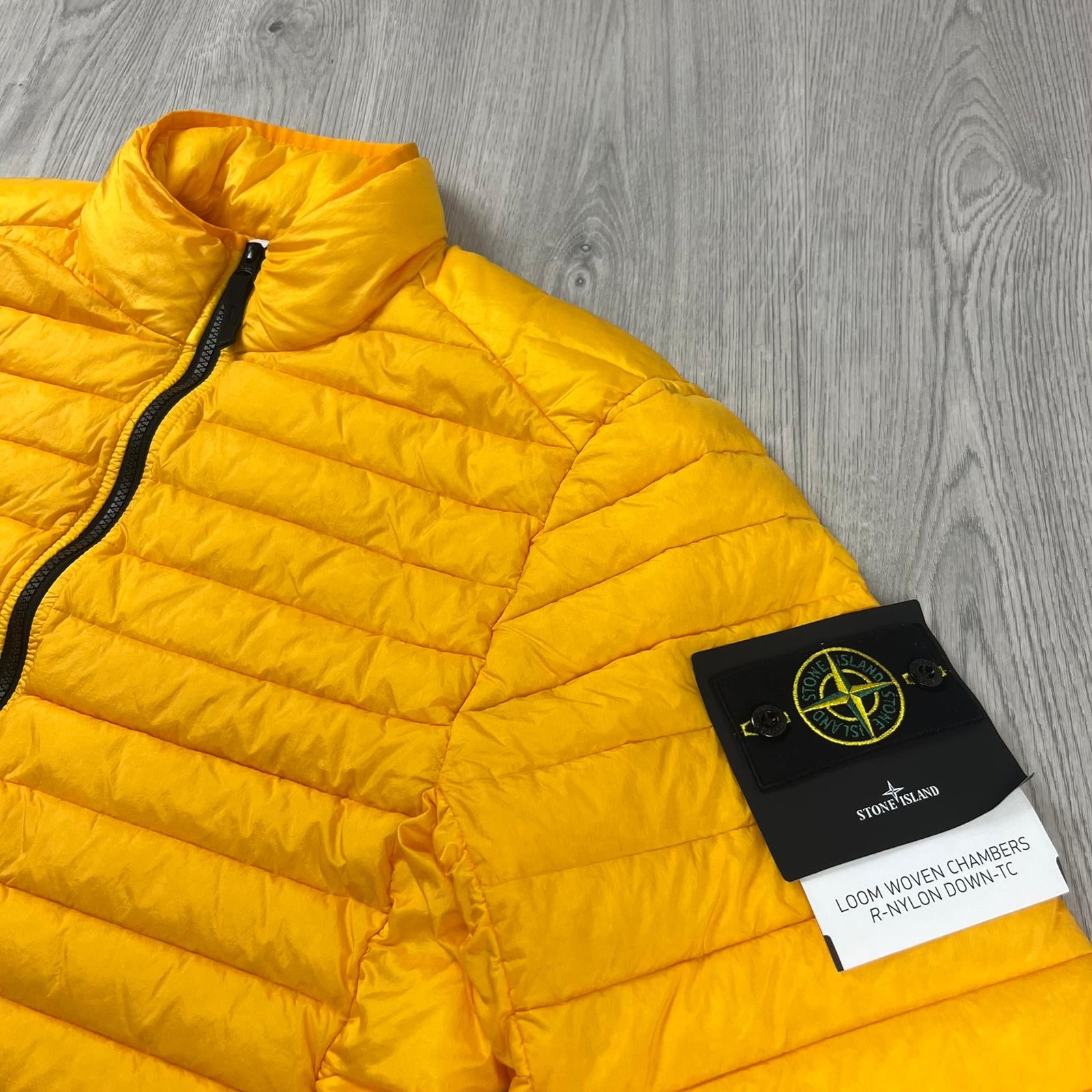 Stone Island Woven Down Jacket - Yellow