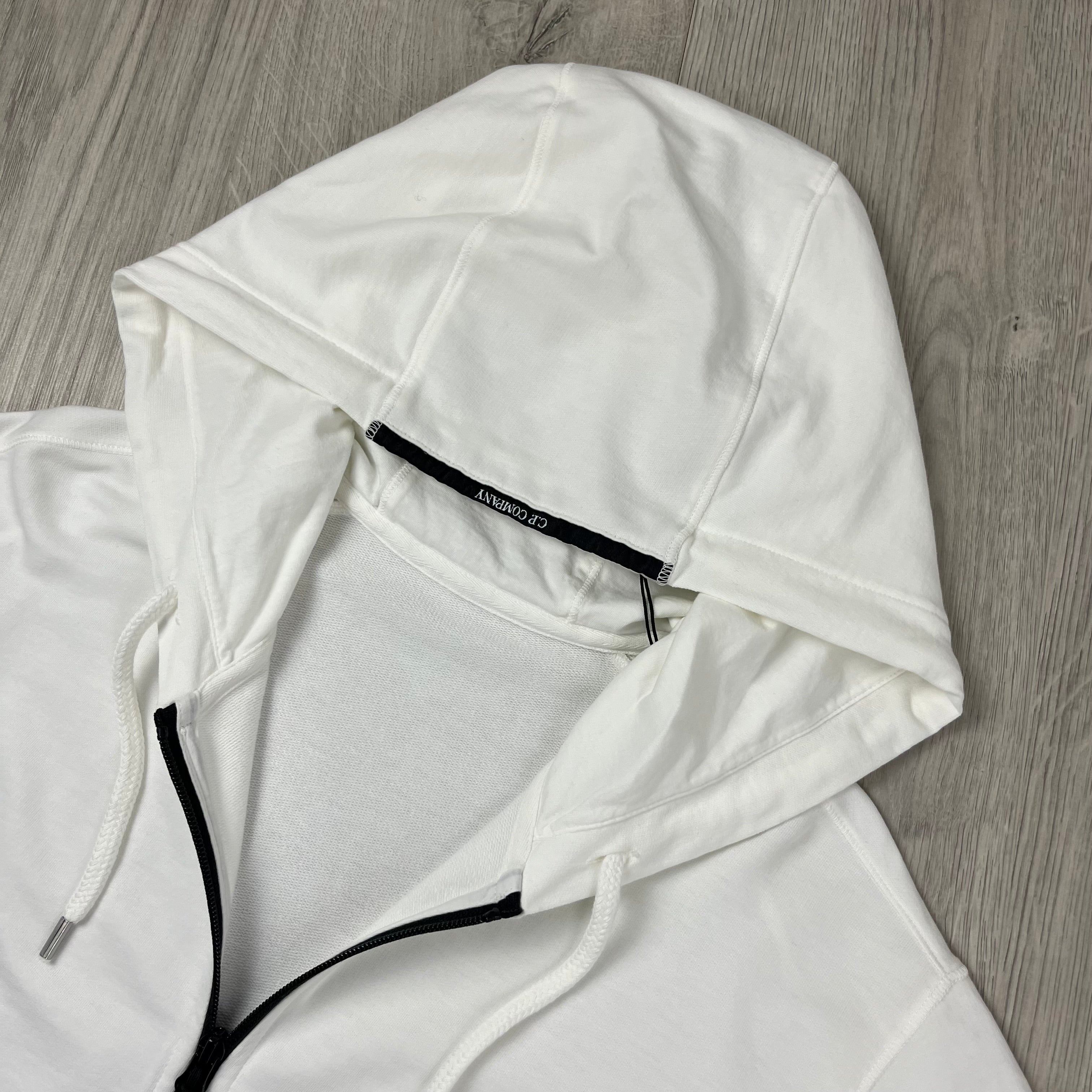 CP Company Zip Hoodie - White