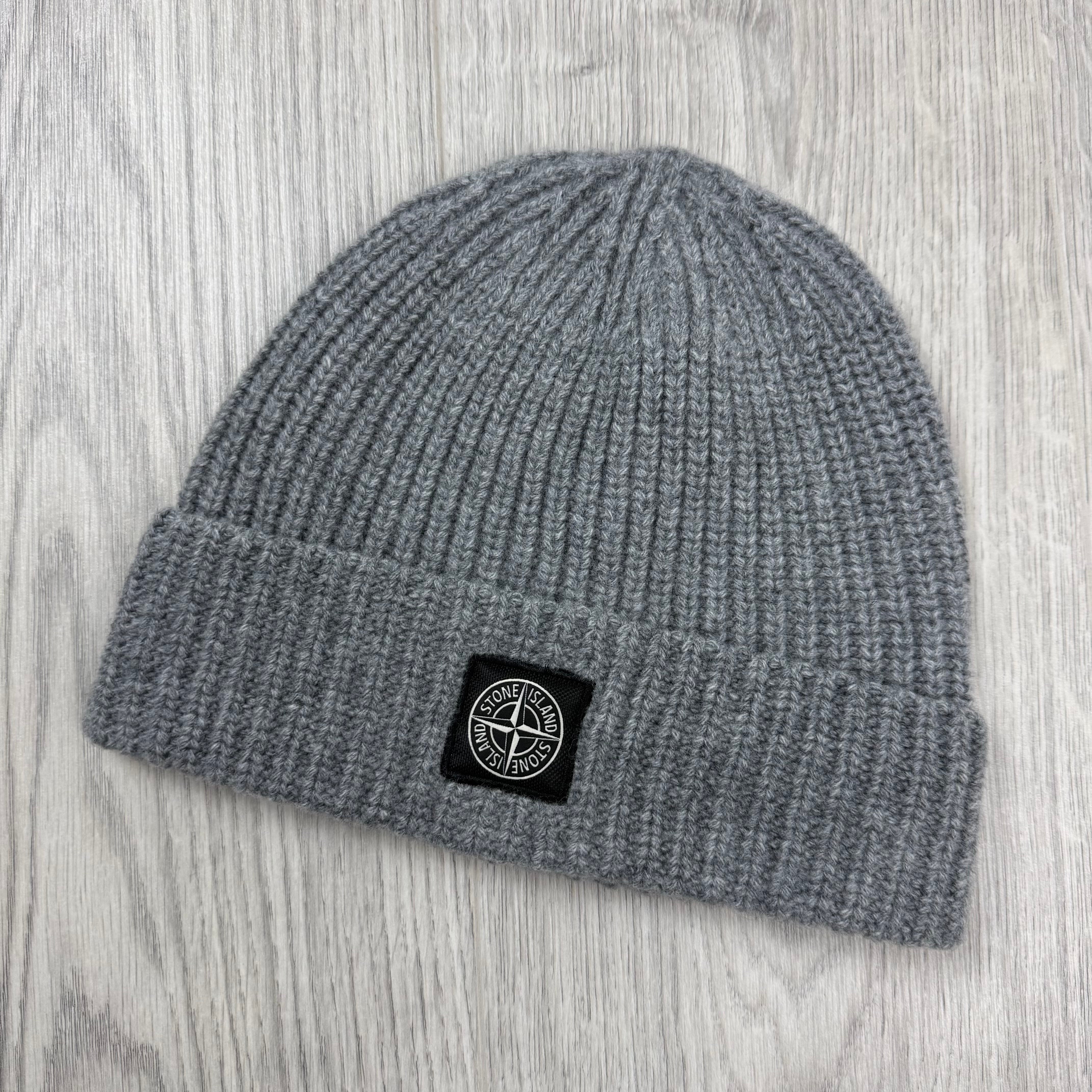 Stone Island Wool Beanie - Cement