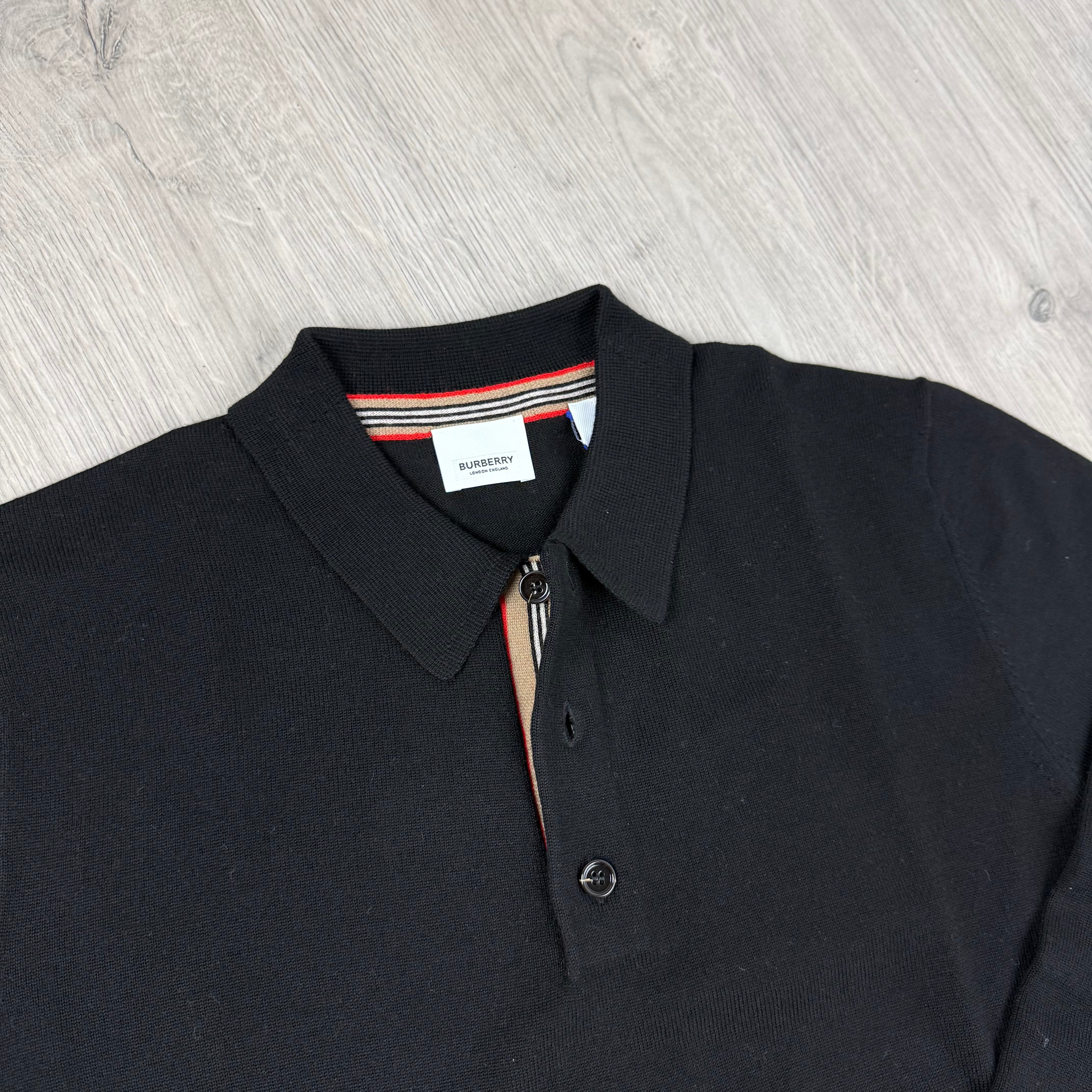 Burberry 'Pace' Knit Polo Shirt - Black