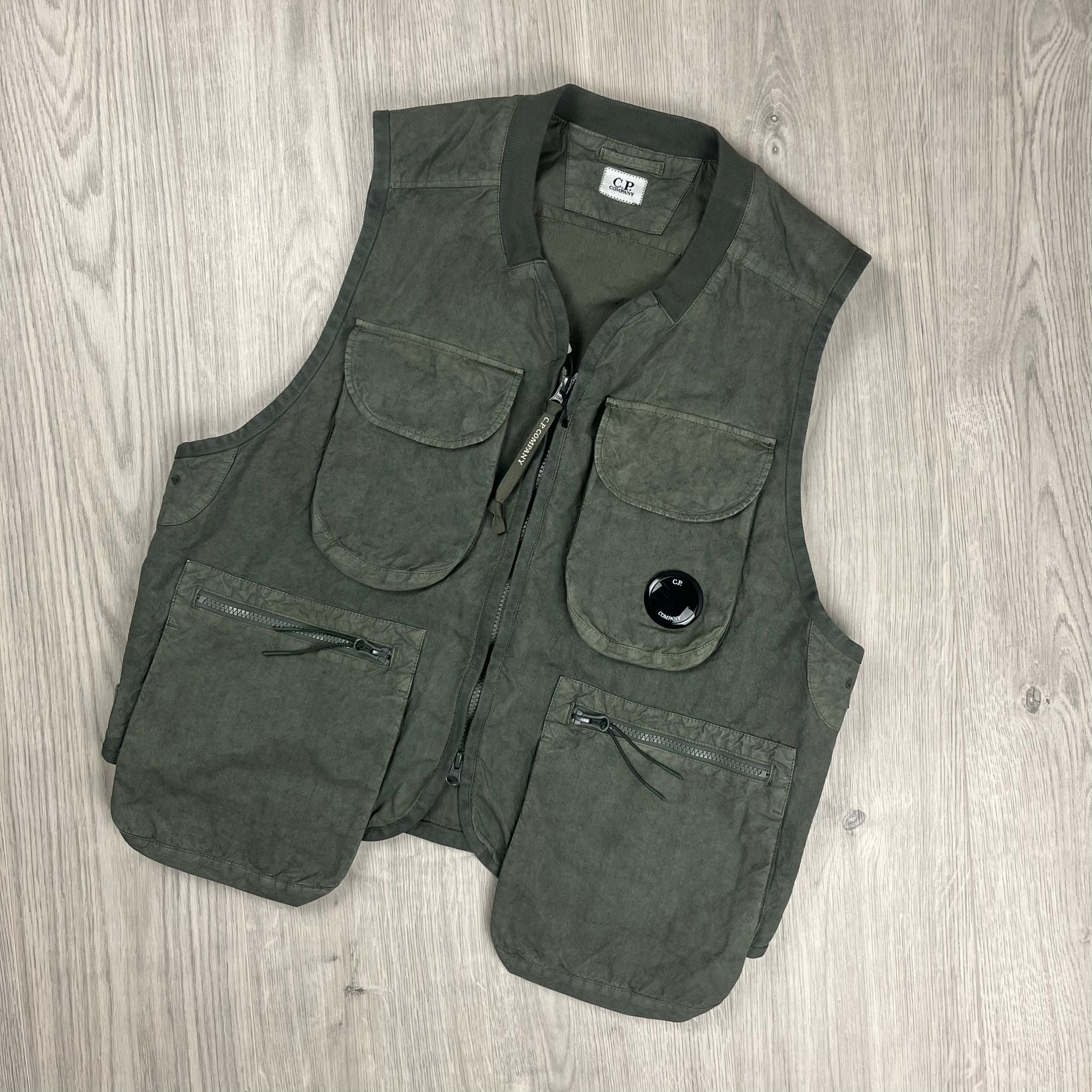 CP Company Ba-Tic Gilet - Thyme Green