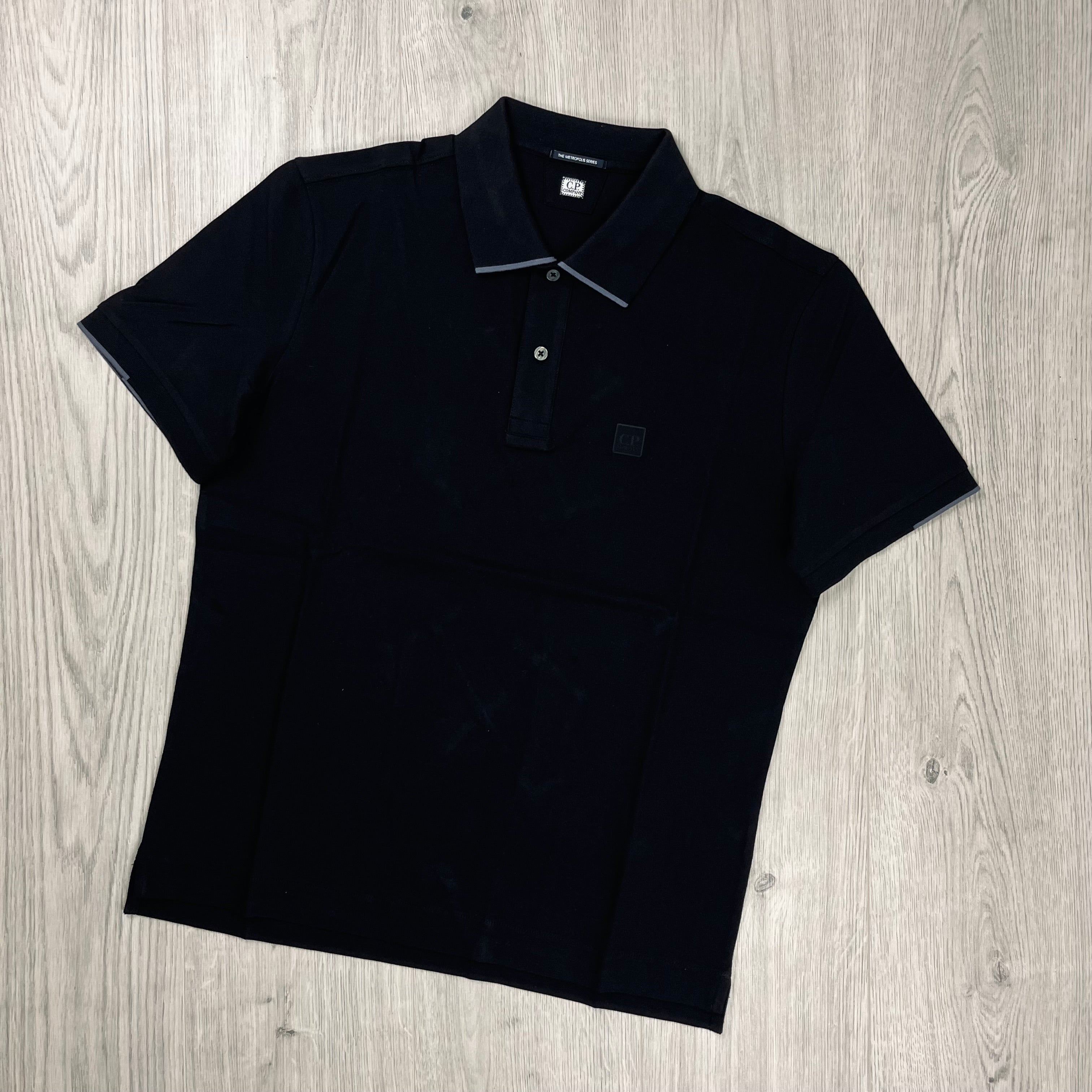 CP Company Metropolis Polo Shirt - Black