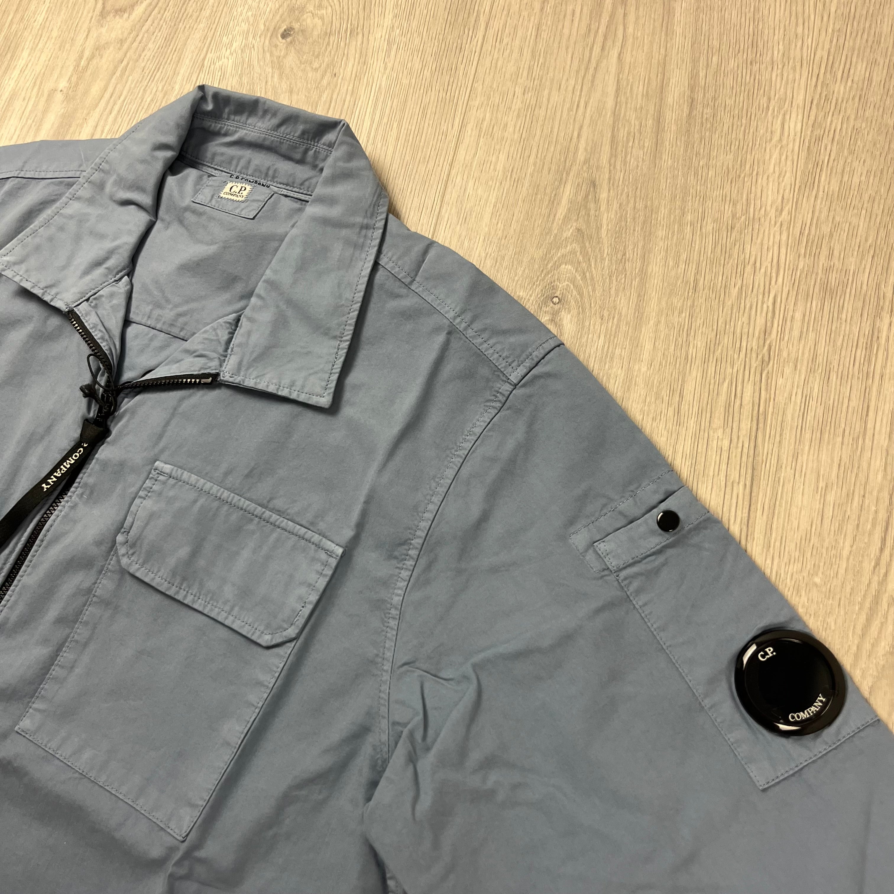 CP Company Zip Overshirt - Flint Stone