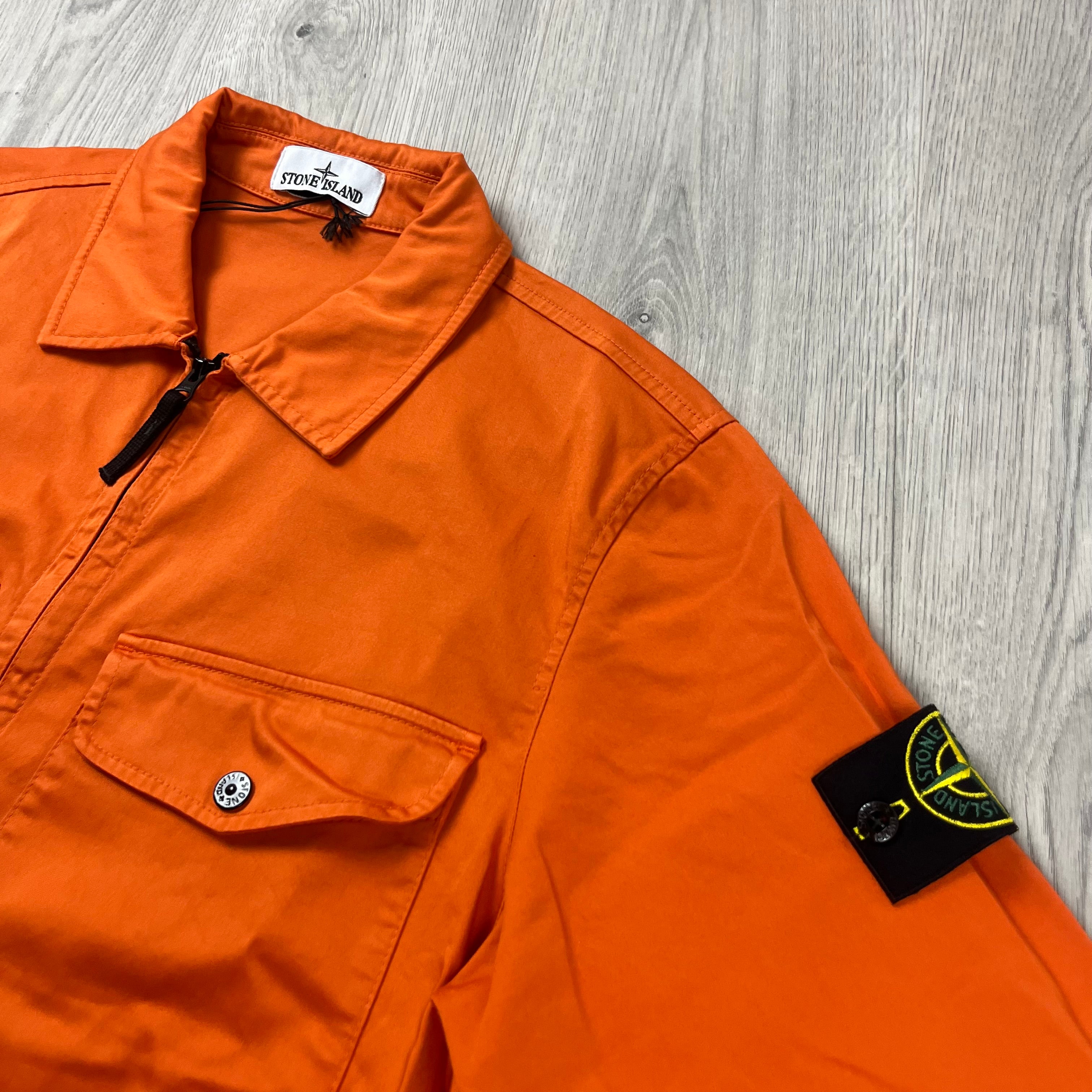 Stone Island Zip Overshirt - Orange