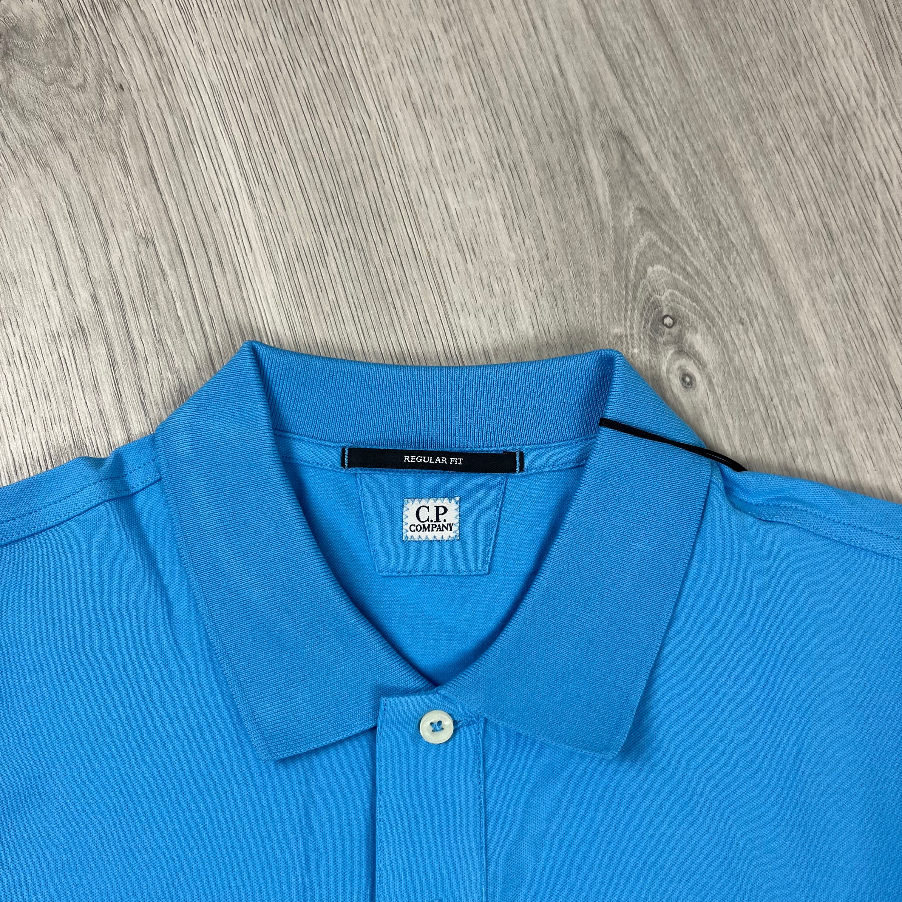 CP Company Piquet Polo Shirt - Azure