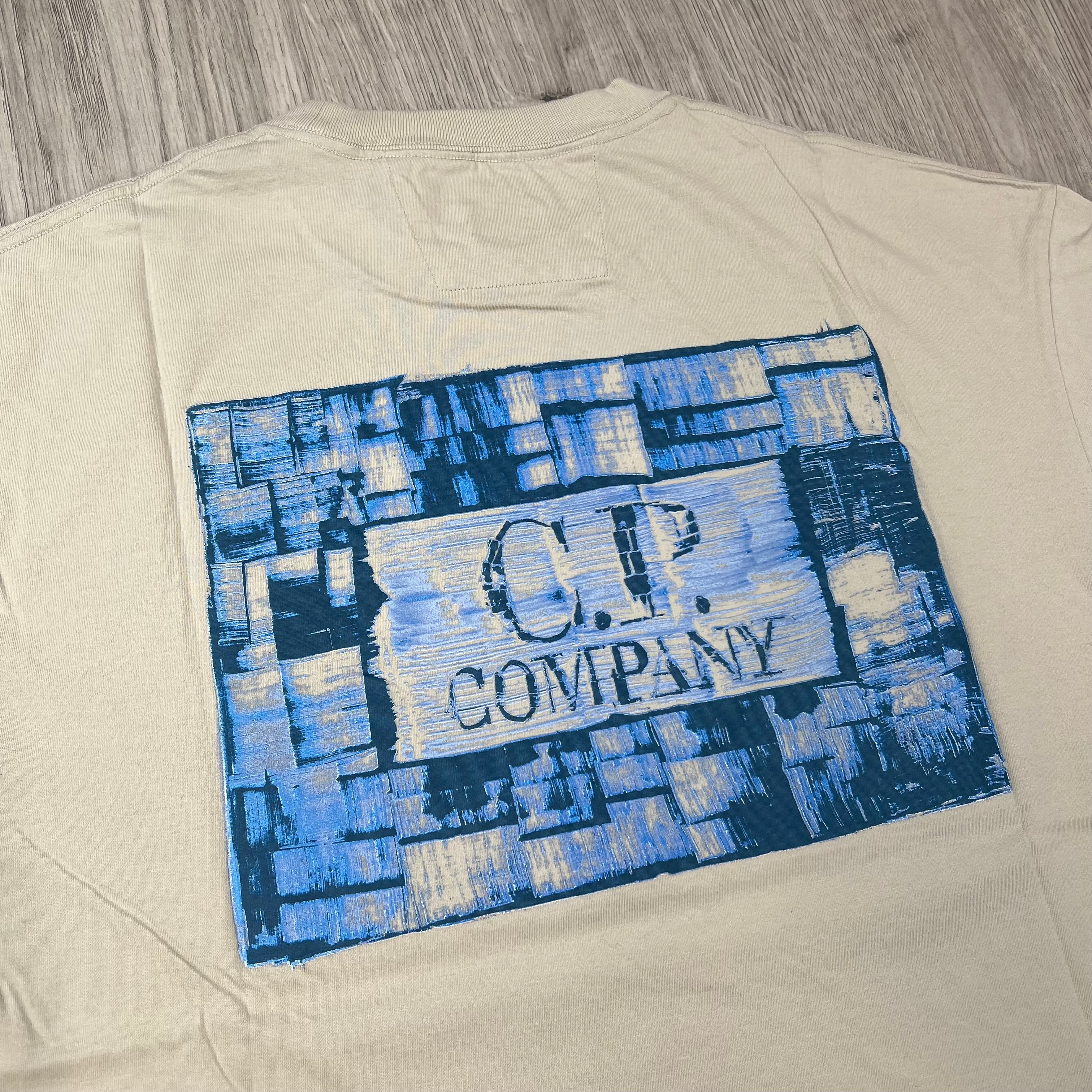 CP Company Logo T-Shirt - Silver Birch