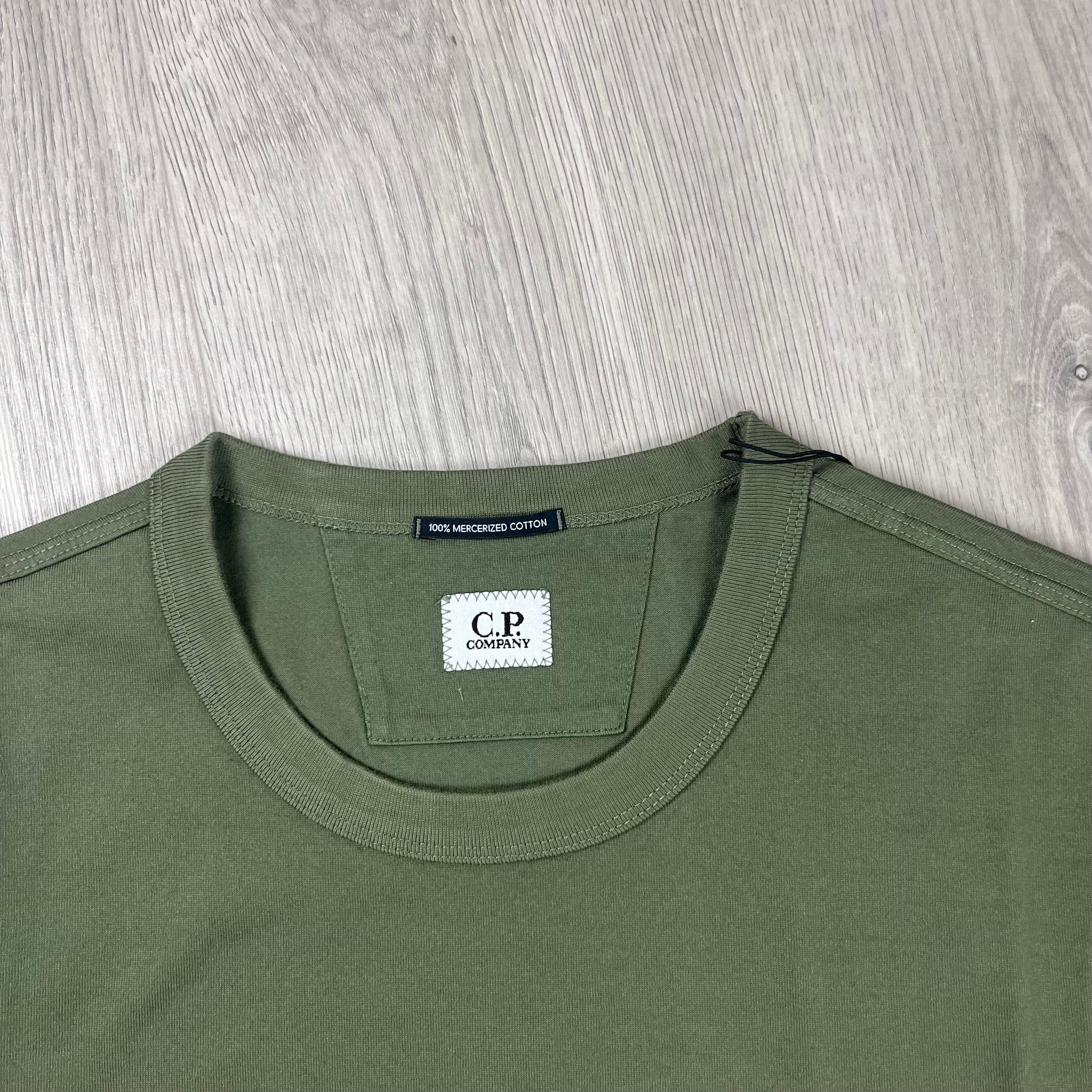 CP Company Embroidered T-Shirt - Bronze Green