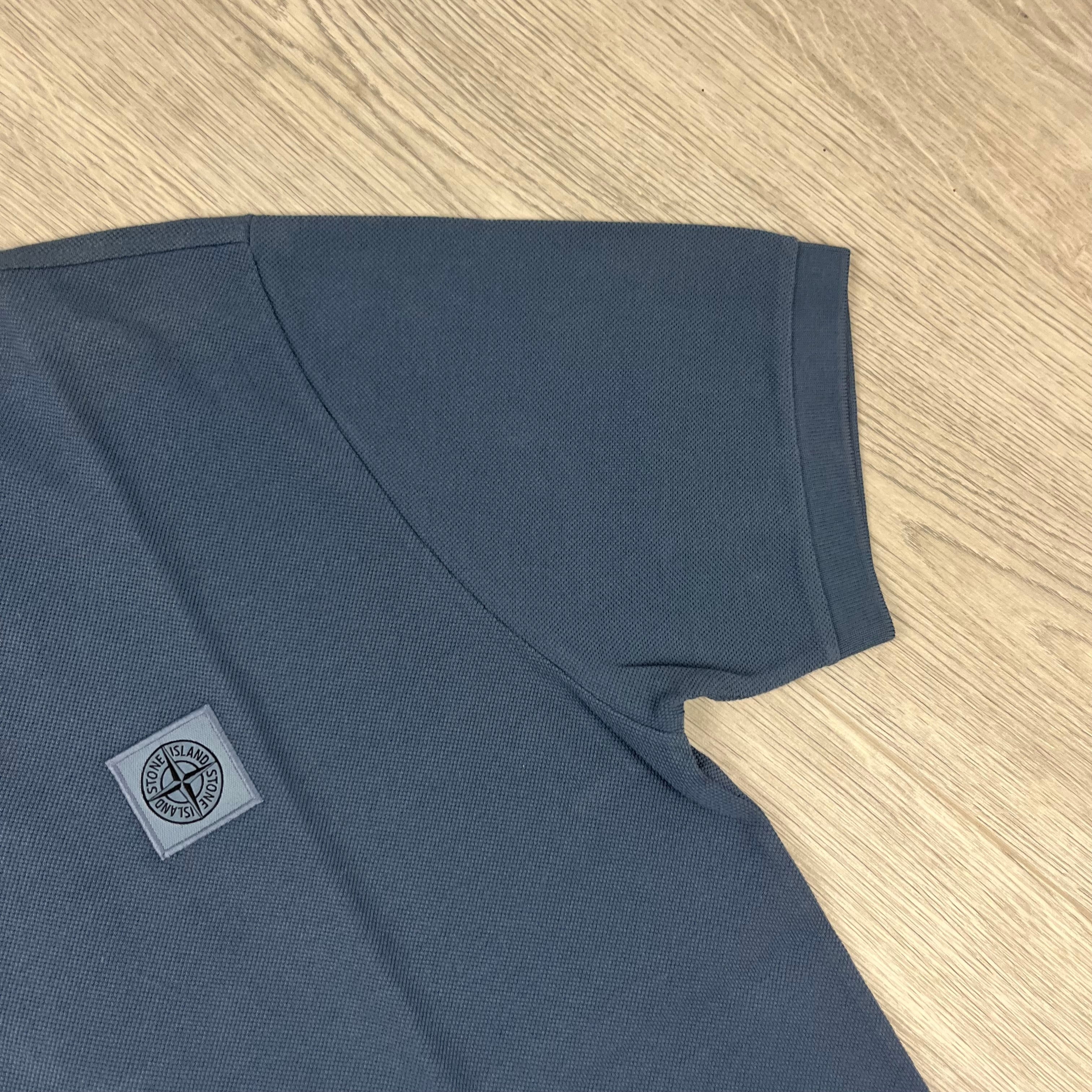 Stone Island Patch Polo Shirt - Avio Blue