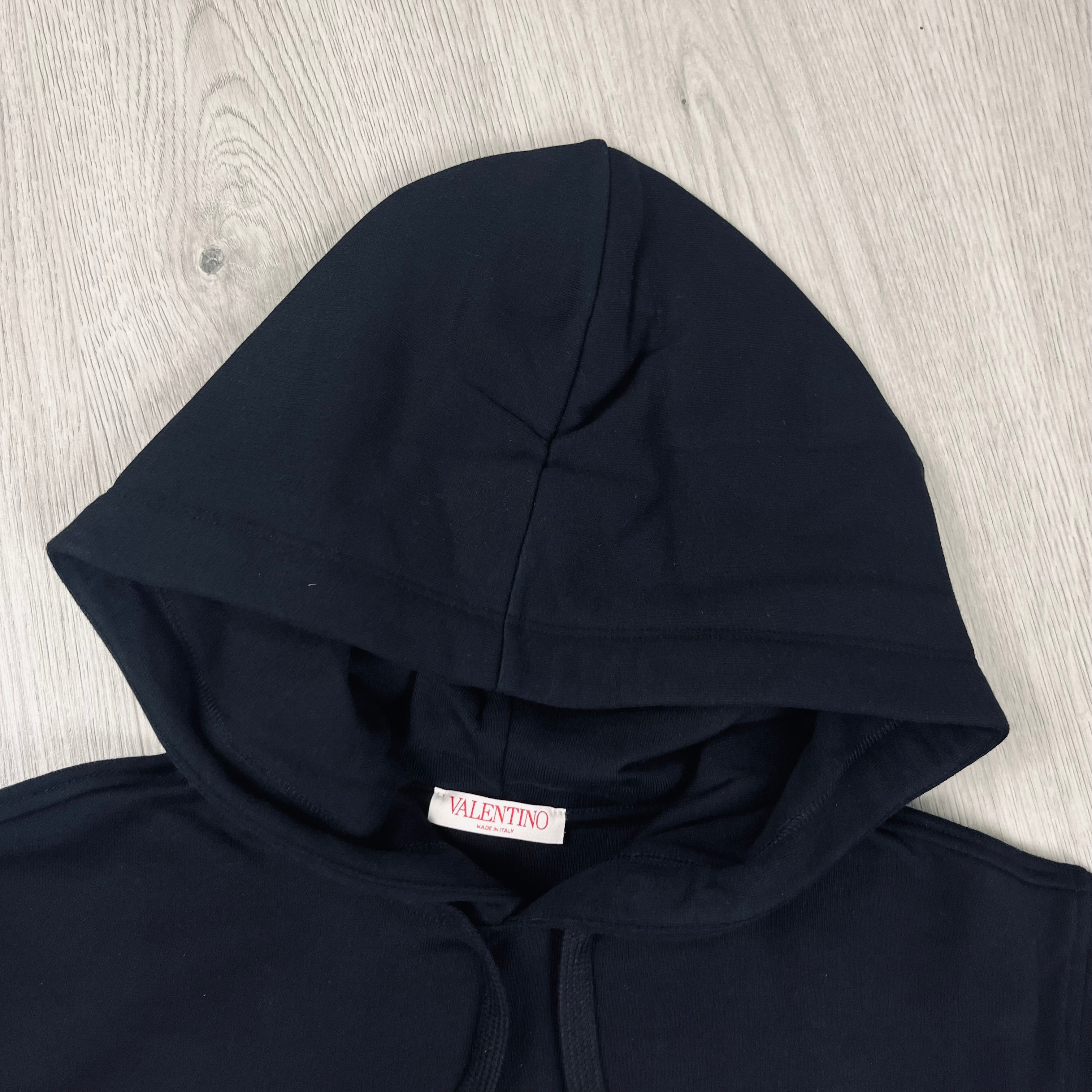 Valentino Embroidered Hoodie - Black