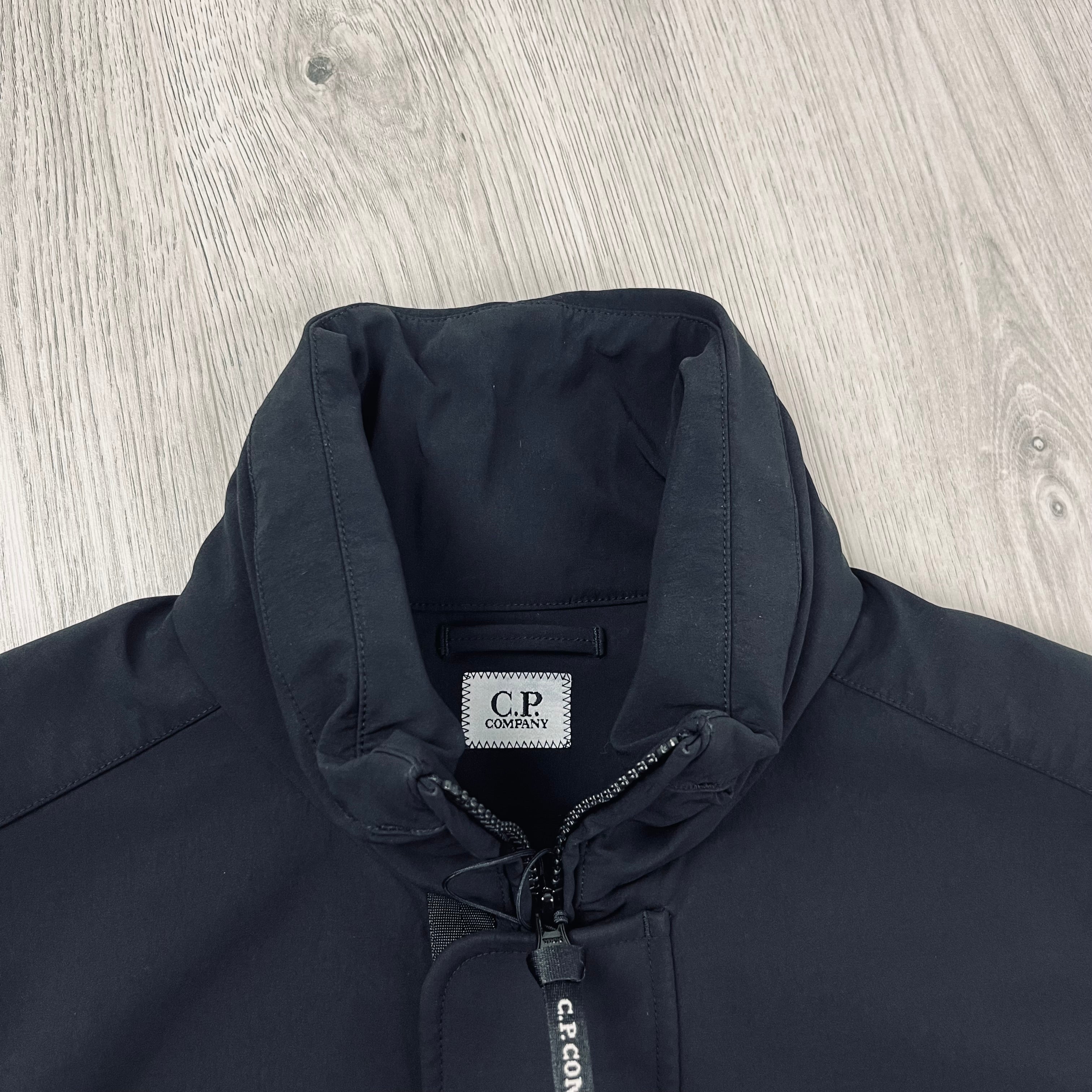 CP Company GD Shell Mixed Lens Gilet in Black. On sale at Open Attire.