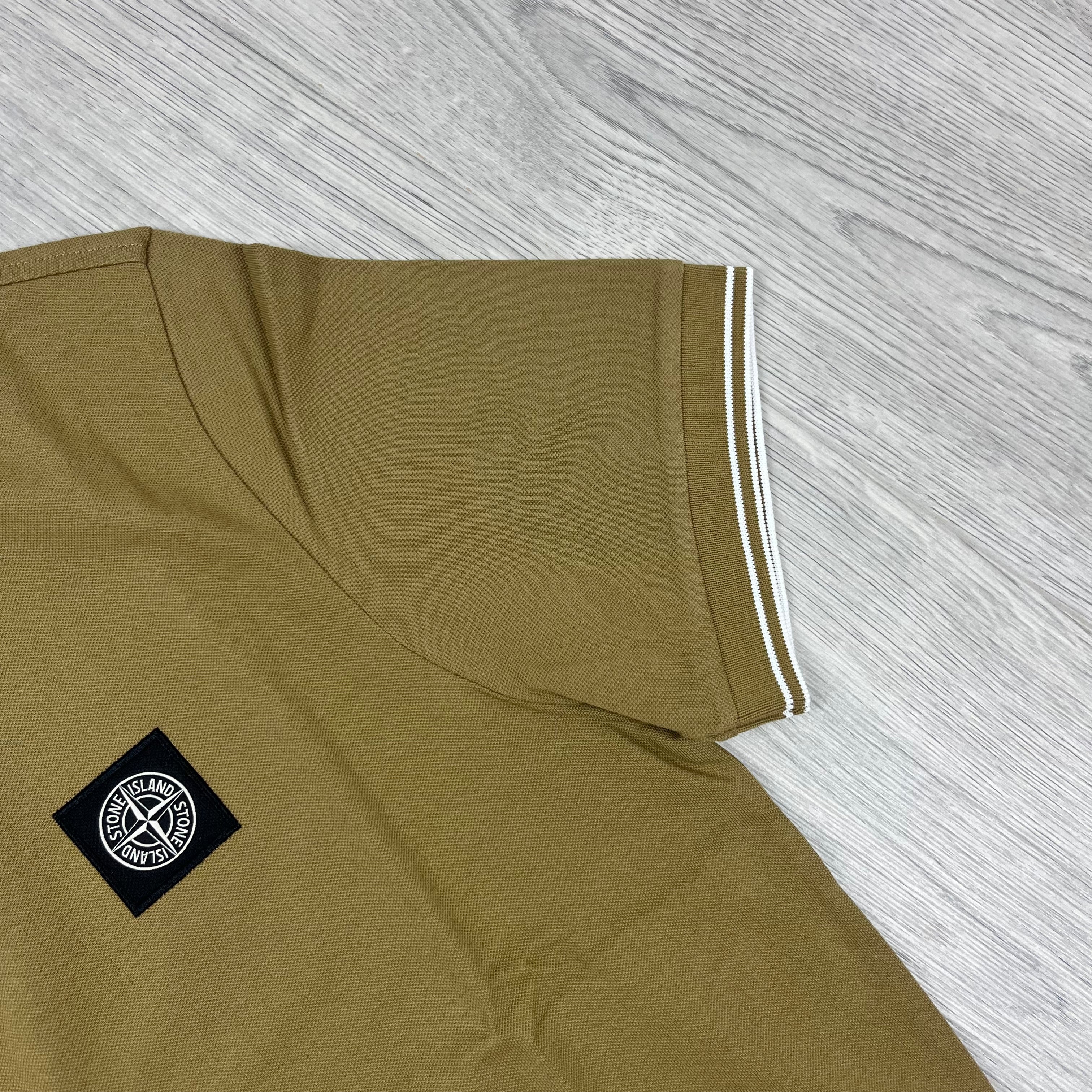 Stone Island Patch Polo Shirt - Beige