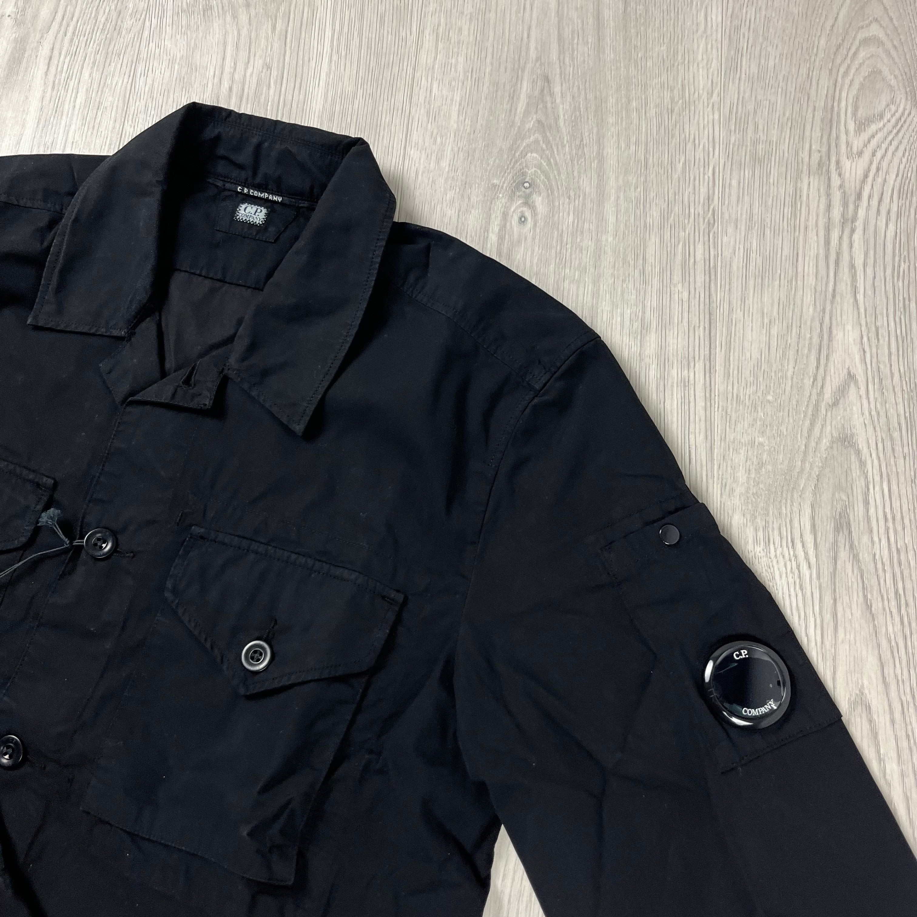 CP Company Button Overshirt - Black