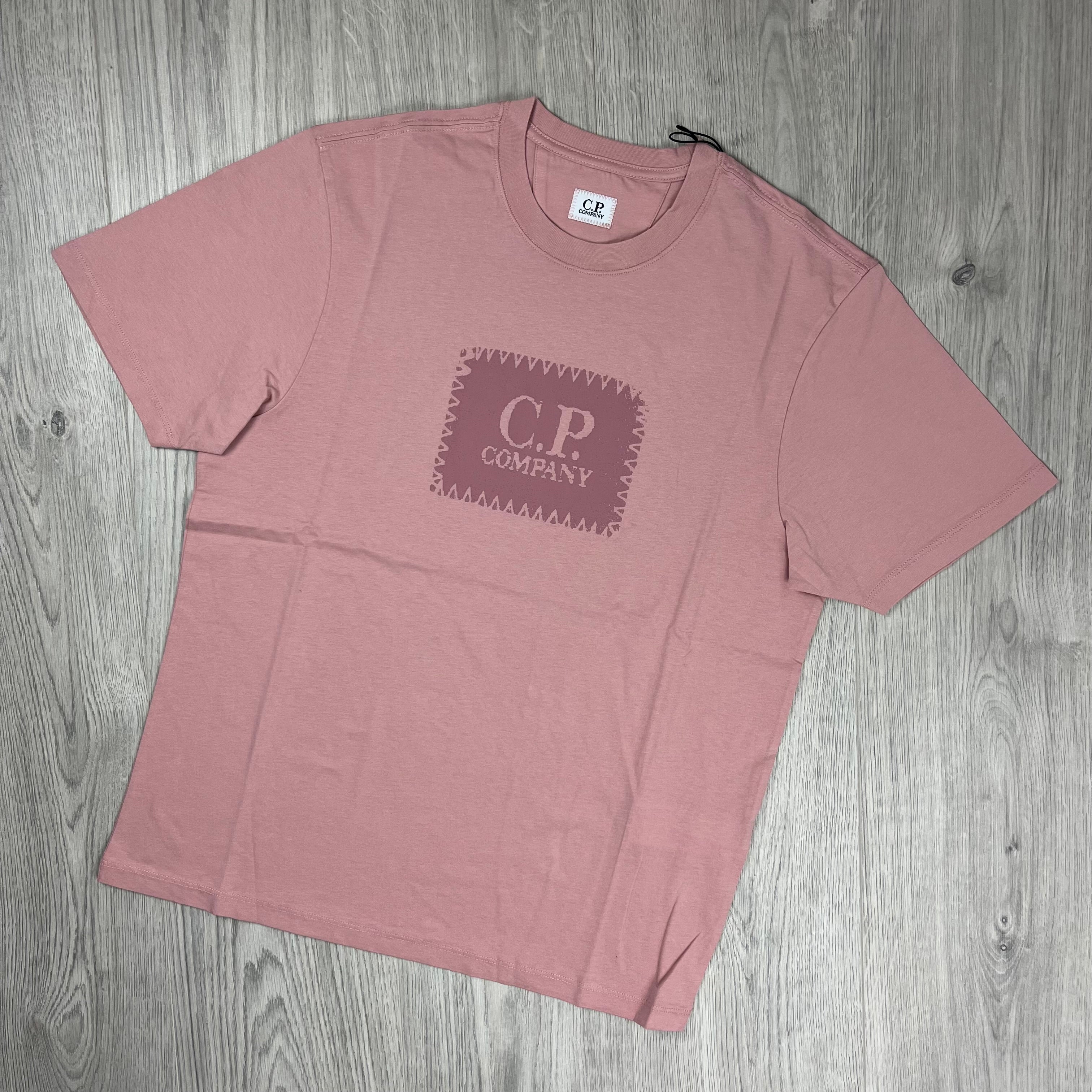 CP Company Stamp T-Shirt - Misty Rose