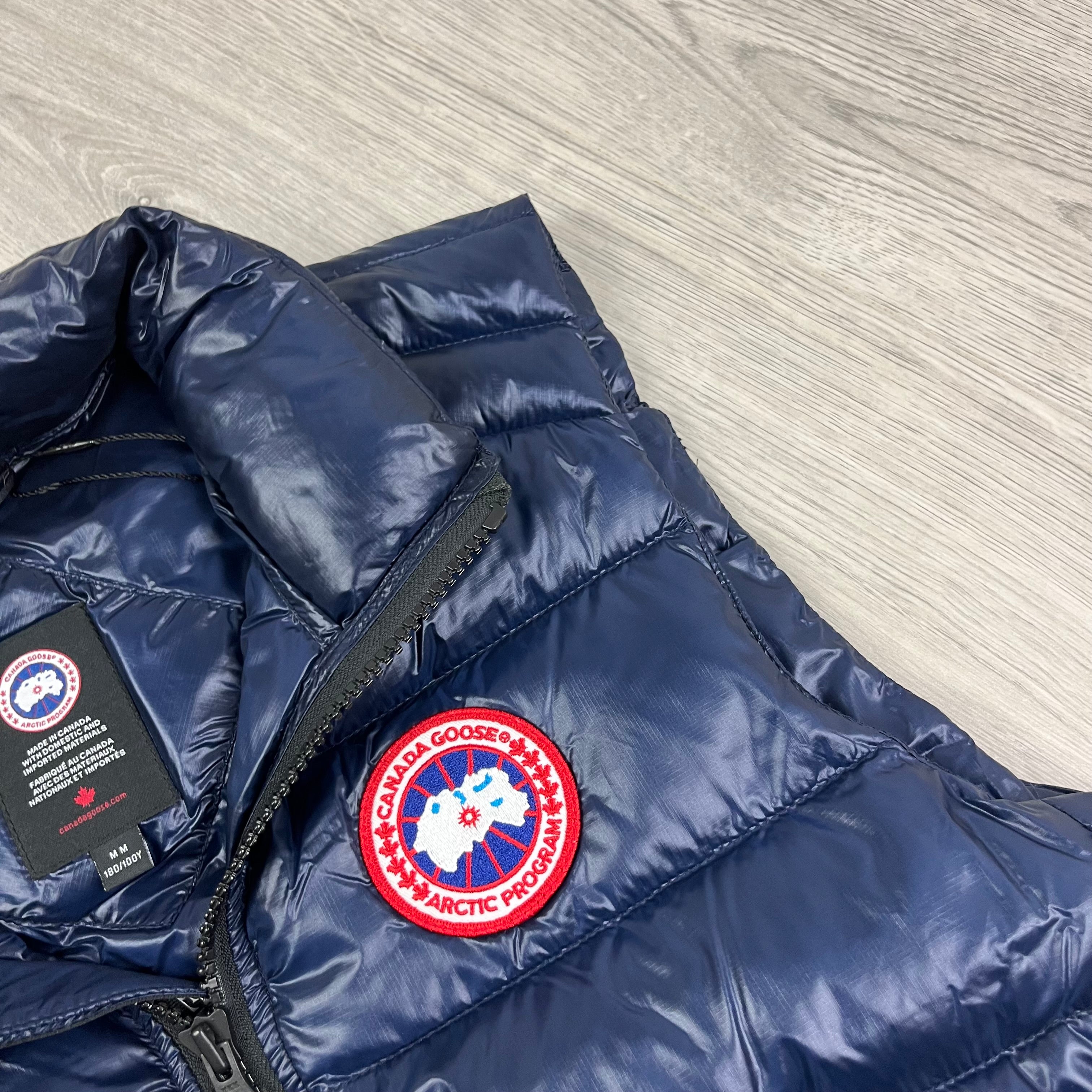 Canada Goose Crofton Gilet in Atlantic Navy. On sale at Open Attire.