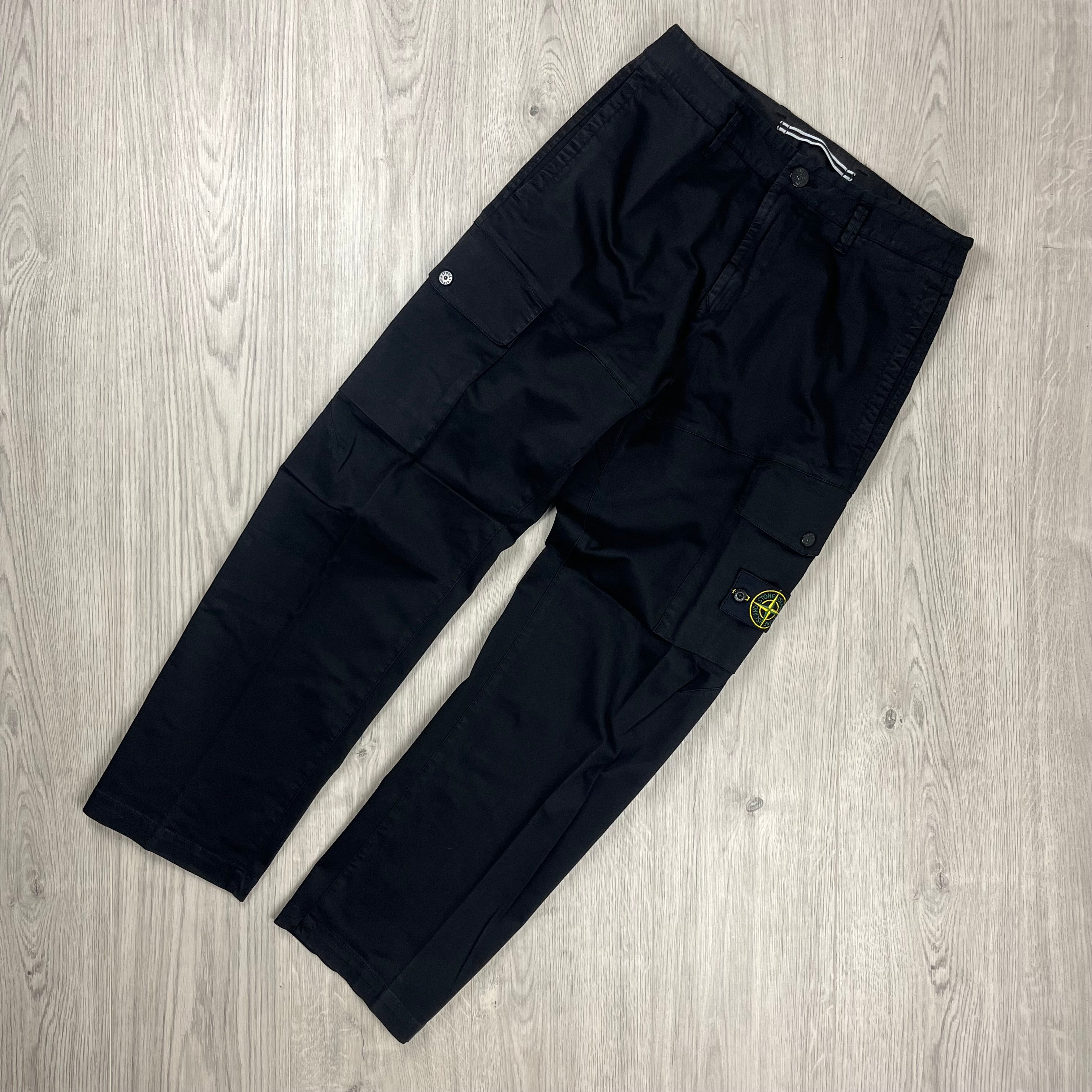 Stone Island Cargo Trousers - Black