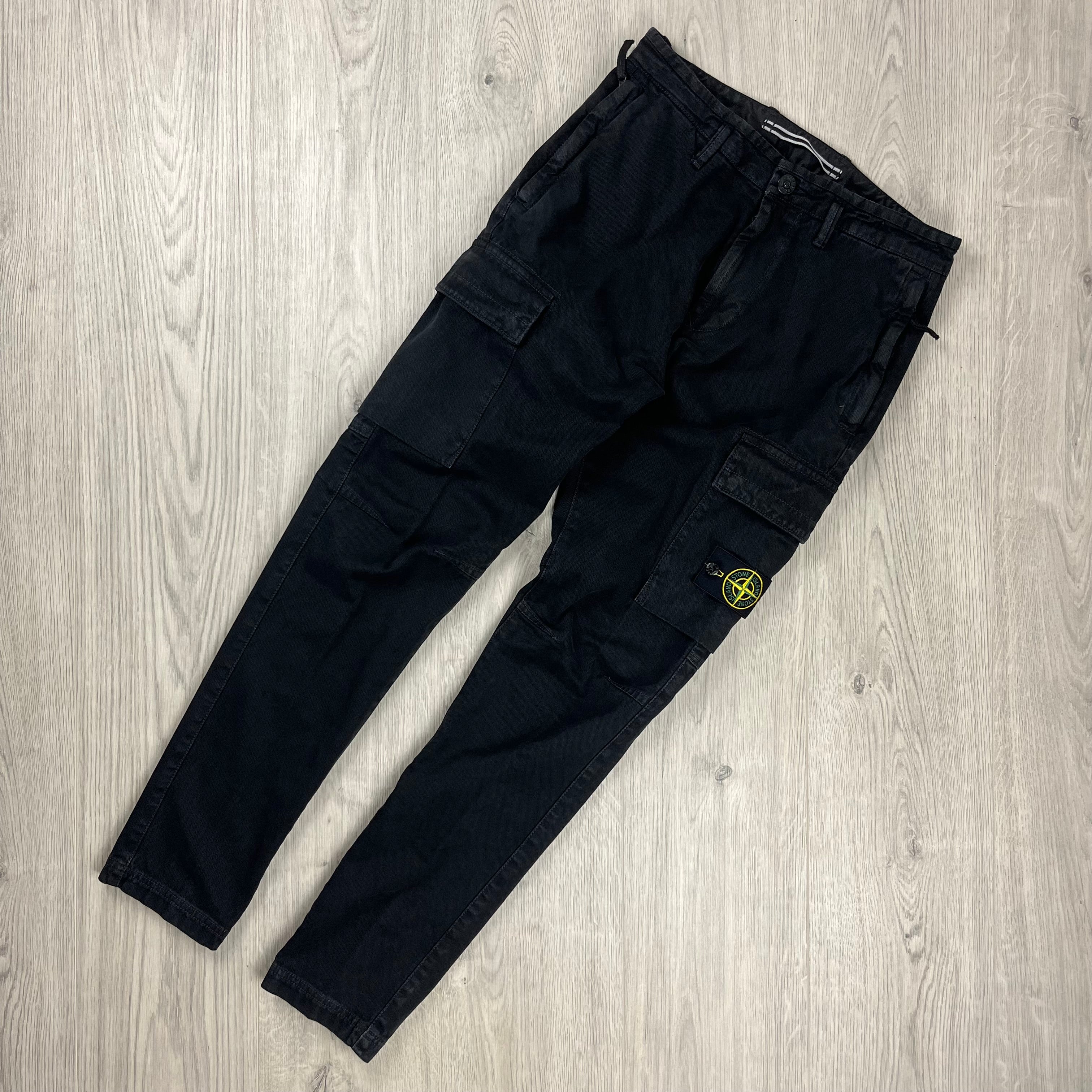 Stone Island Cargo Trousers - Black