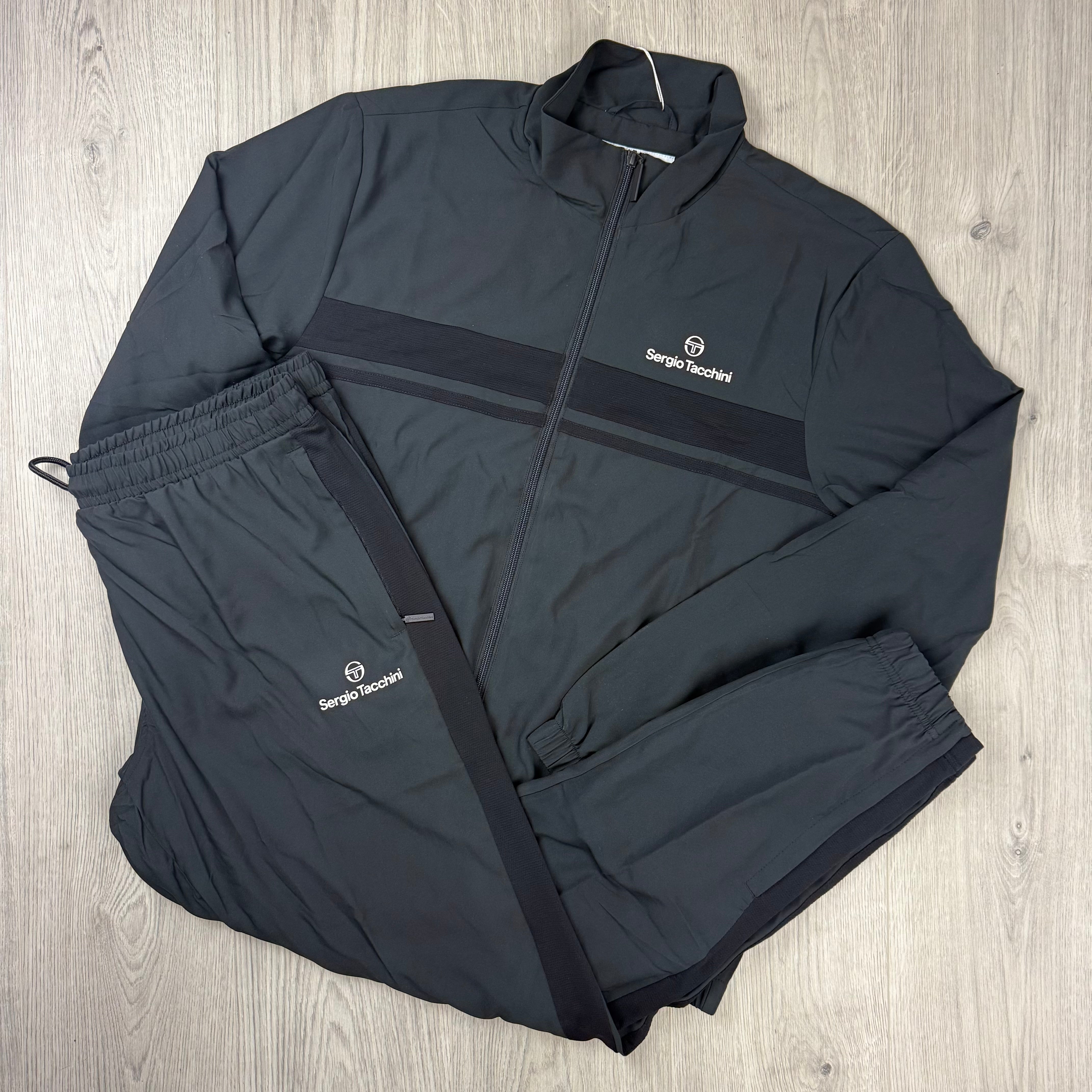 Sergio Tacchini 'Specchio 024' Tracksuit -  Black