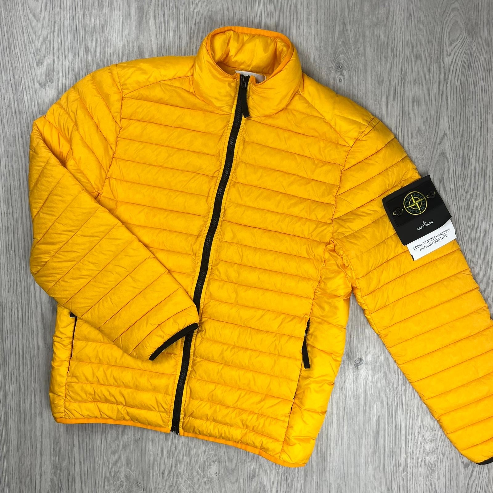 Stone Island Woven Down Jacket - Yellow