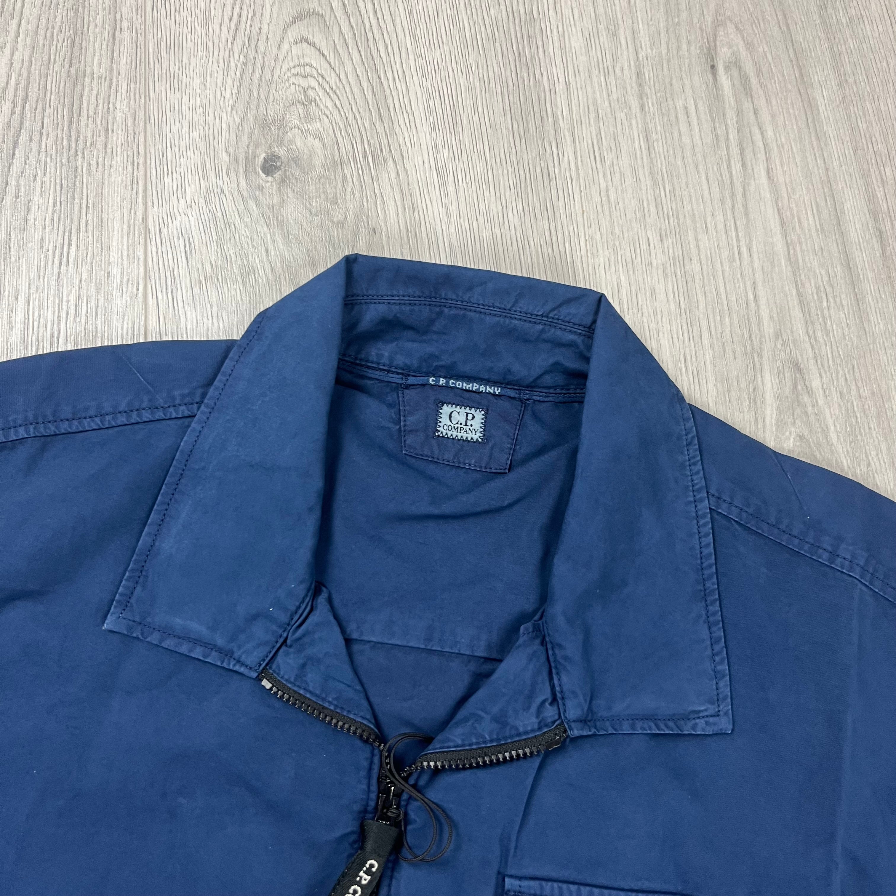 CP Company Zip Overshirt - Estate Blue