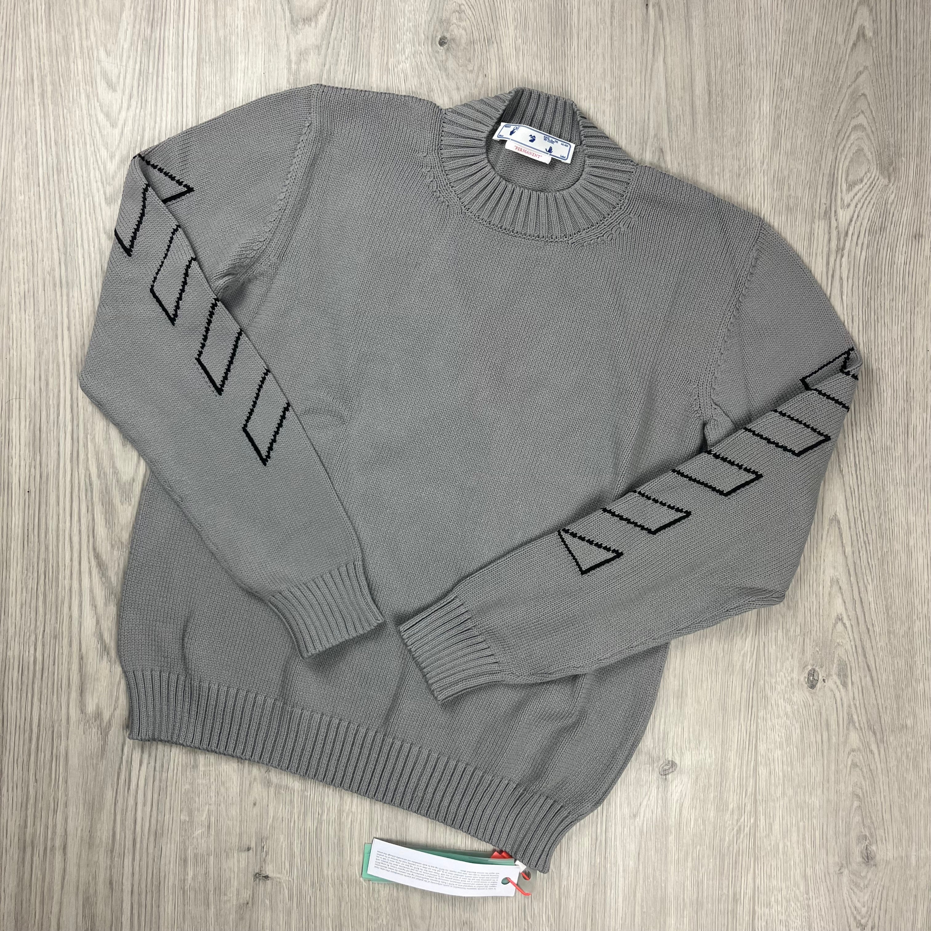 Off-White Knit Sweatshirt - Grey