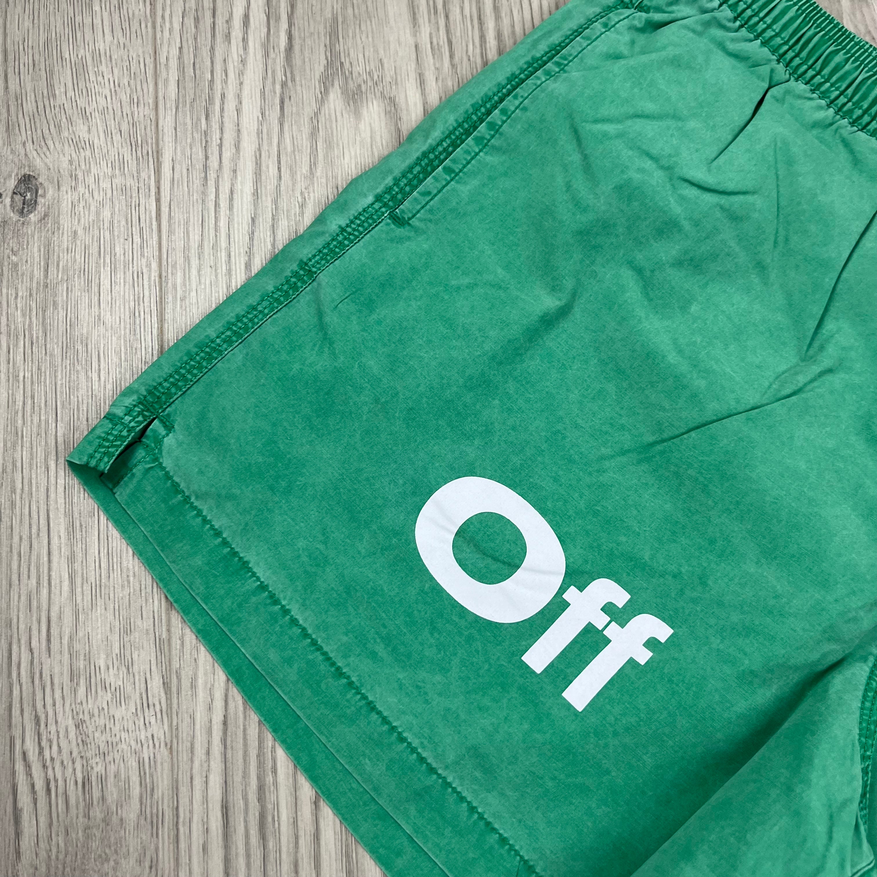 Off-White Swim Shorts - Green