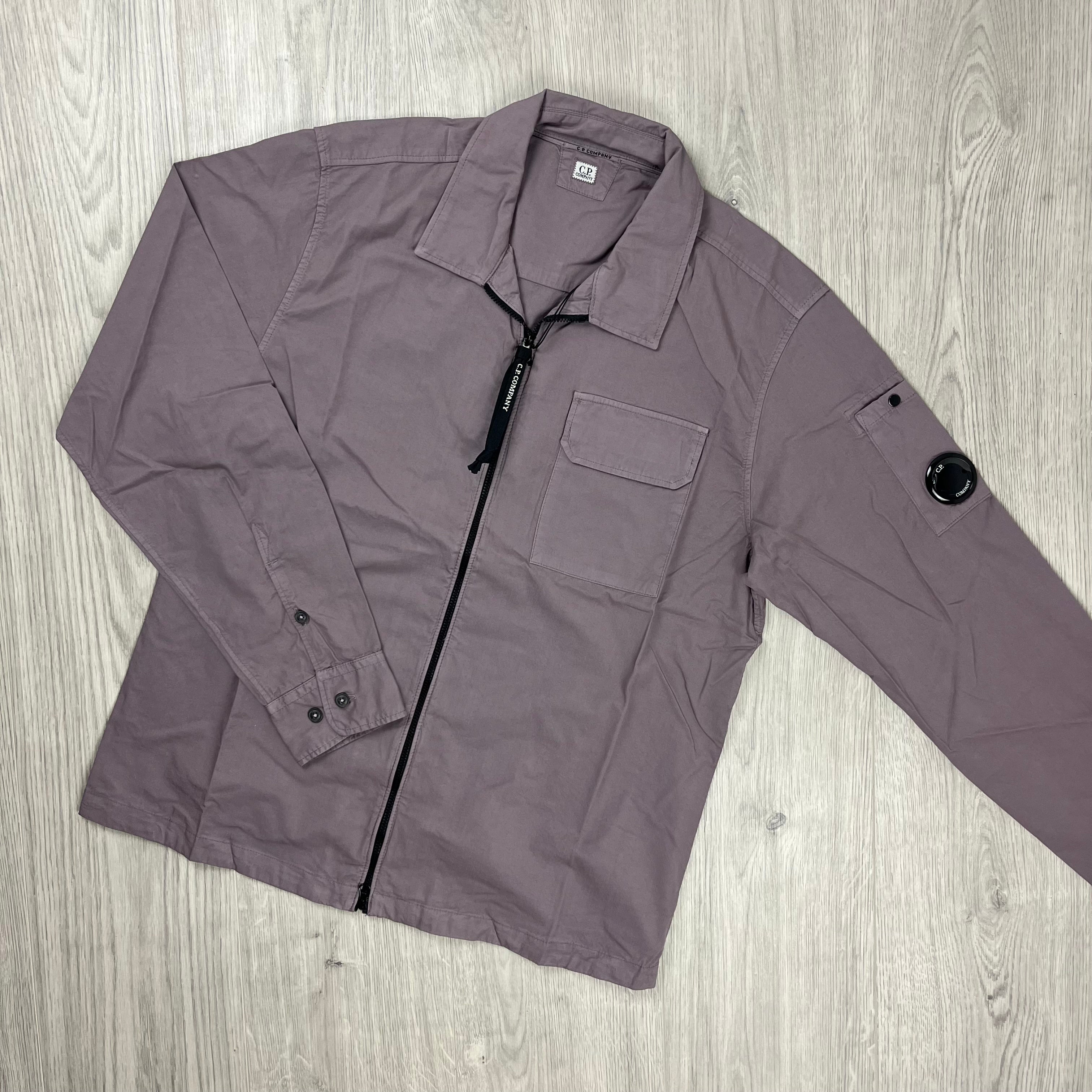 CP Company Zip Overshirt - Dove