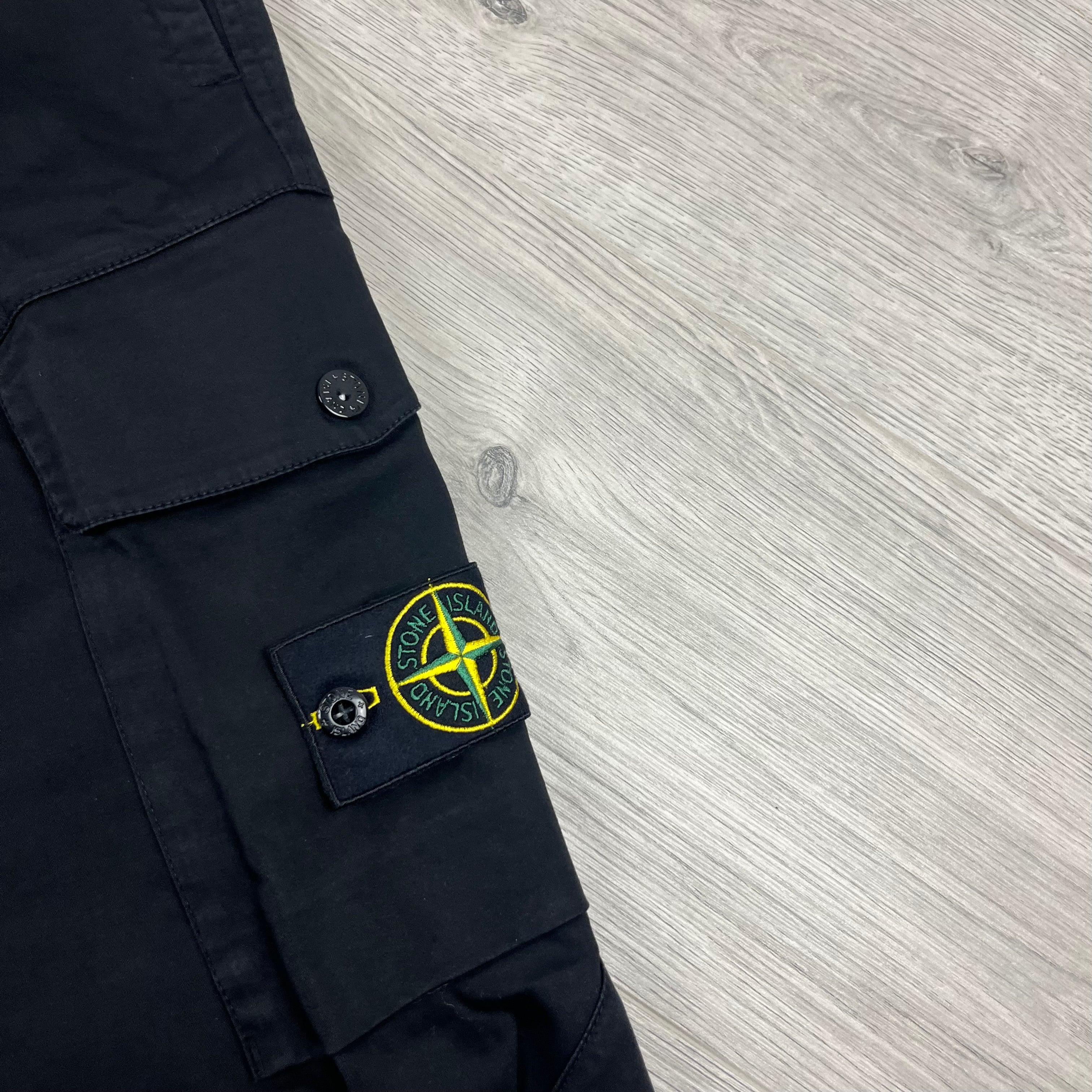 Stone Island Cargo Trousers - Black