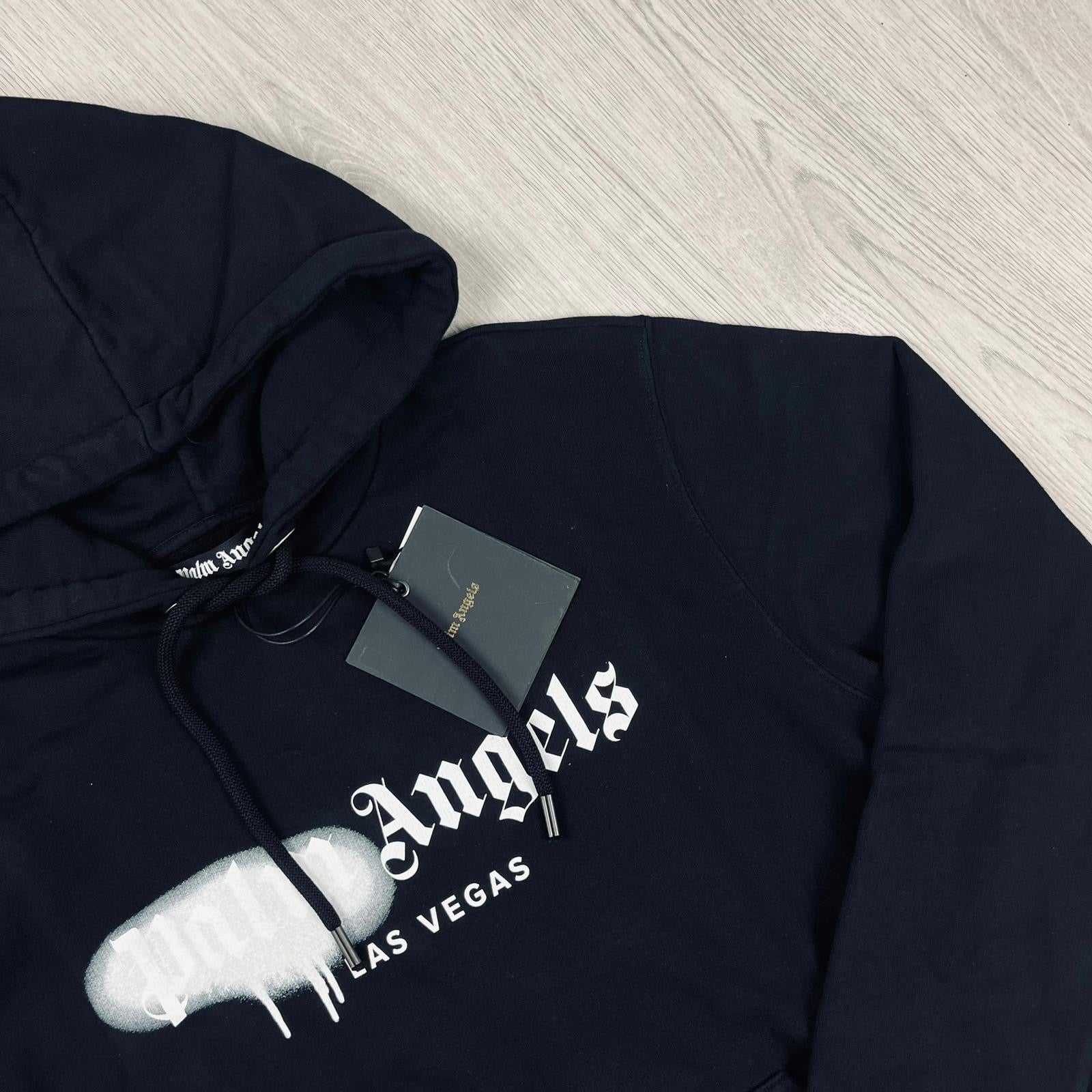 Palm Angels Spray Hoodie - Black