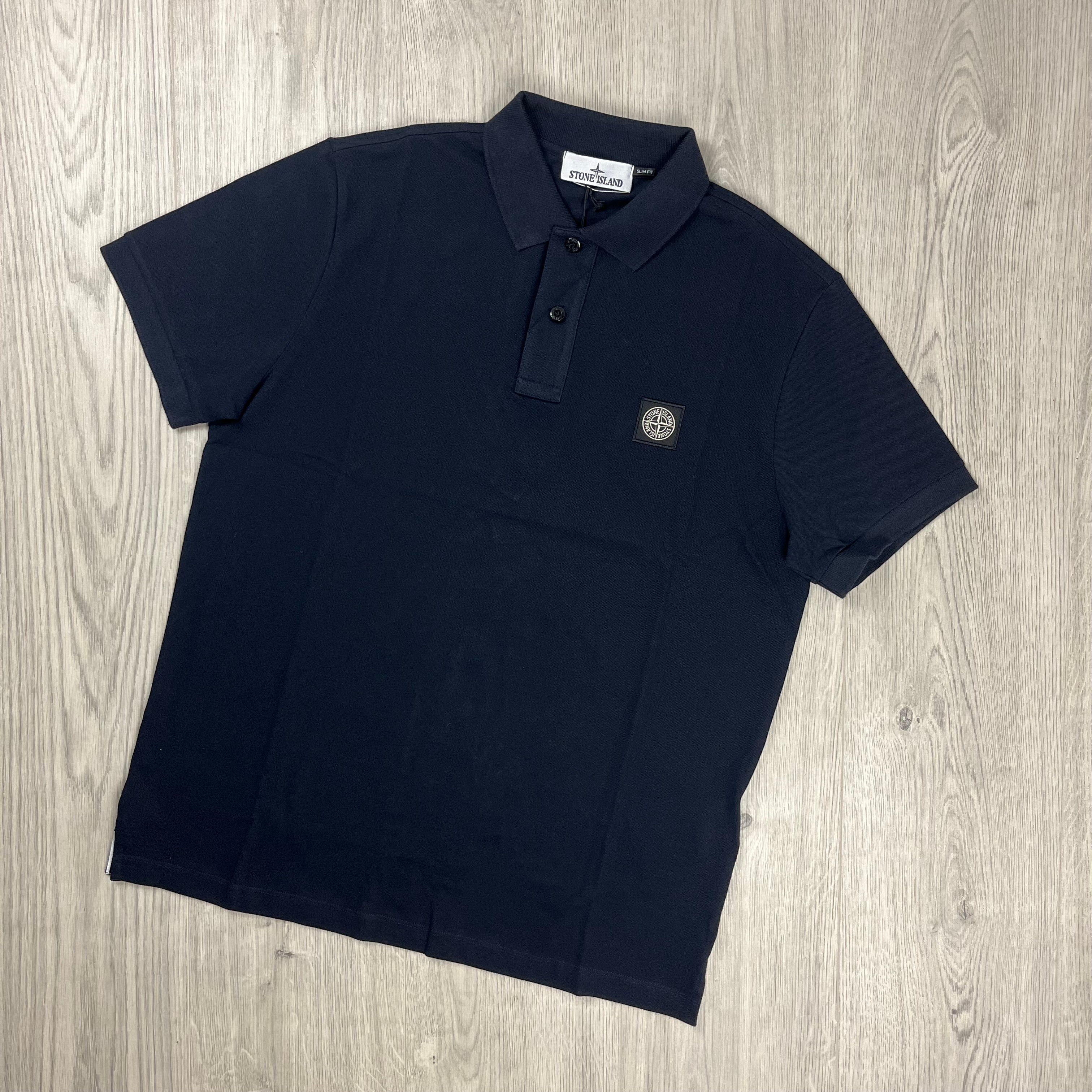 Stone Island Patch Polo Shirt - Navy