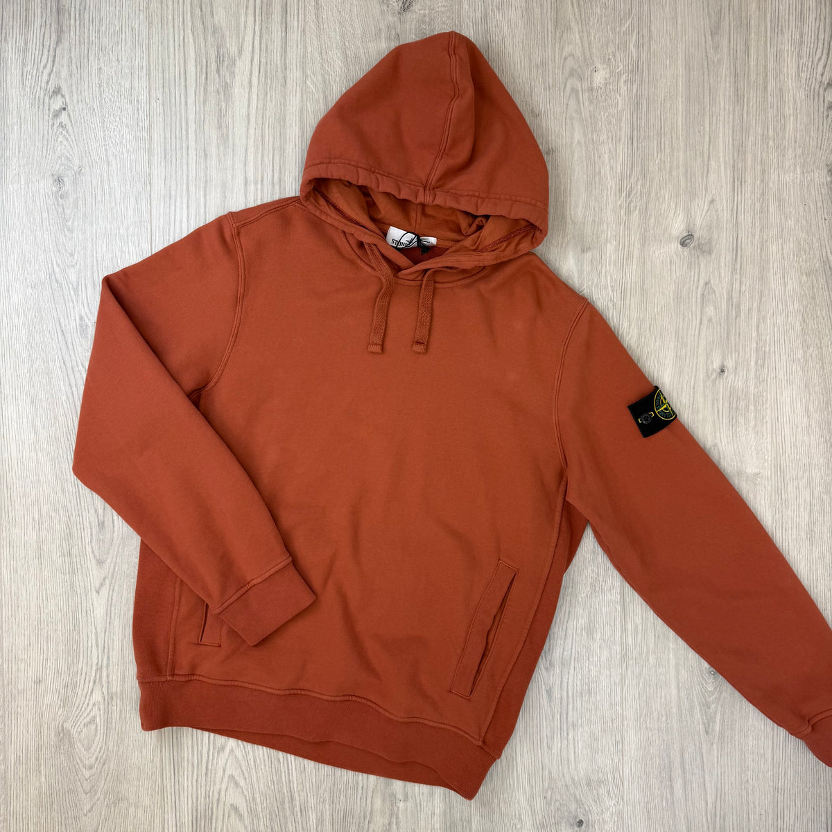 Stone Island Dyed Hoodie - Brick Red