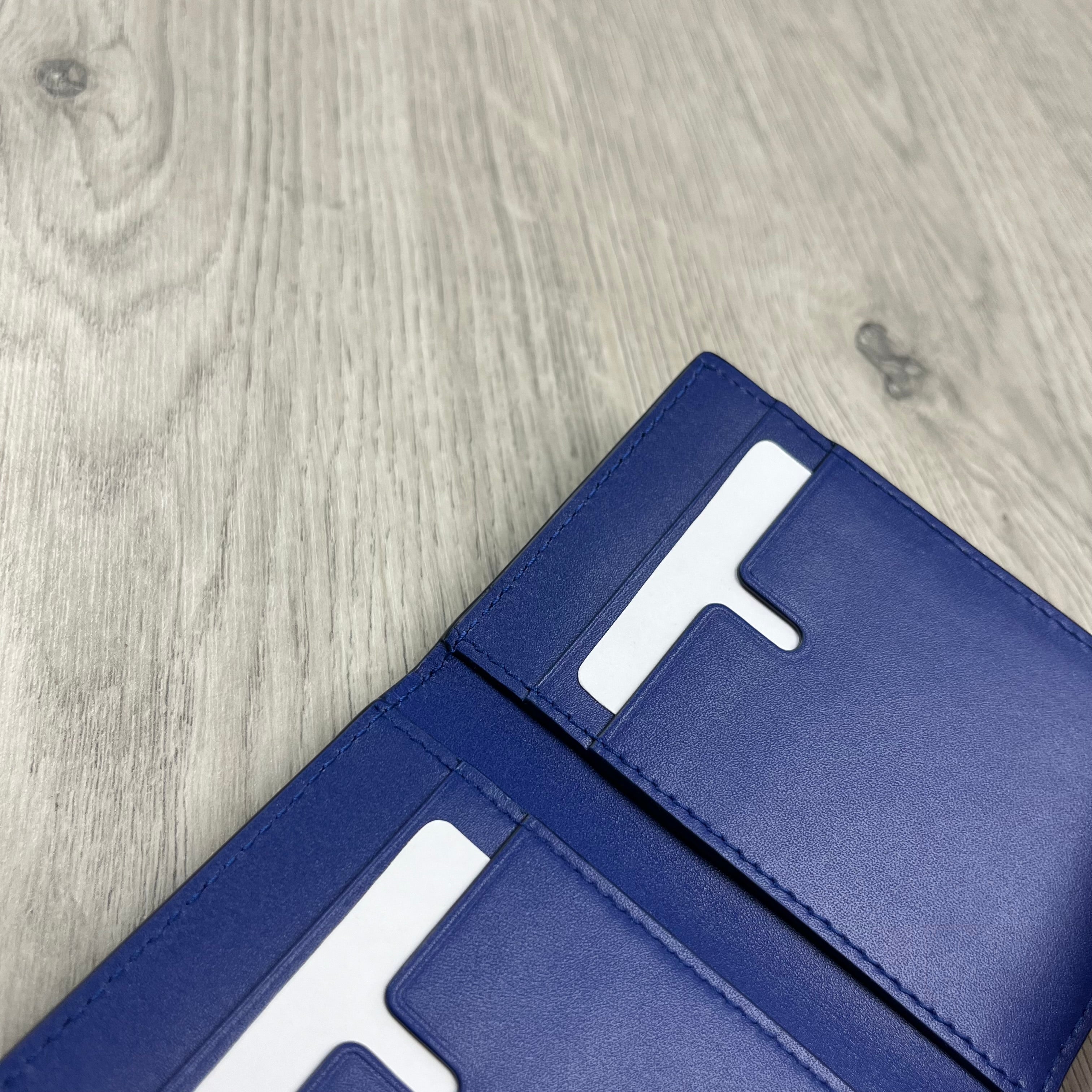 Burberry Bateman Bifold Cardholder in Knight Blue. On sale at Open Attire.