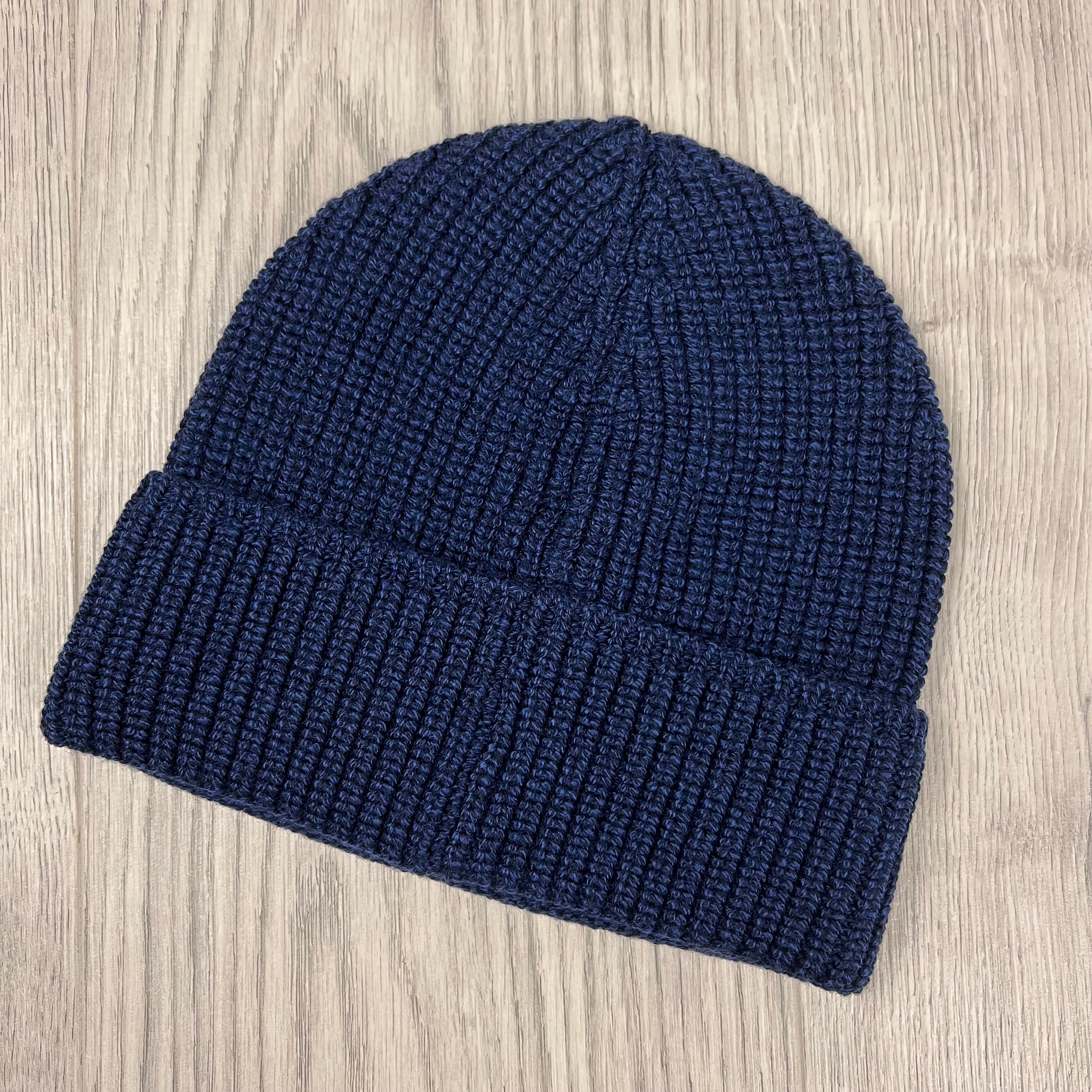 Canada Goose Ribbed Toque Beanie in Navy Heather. On sale at Open Attire.
