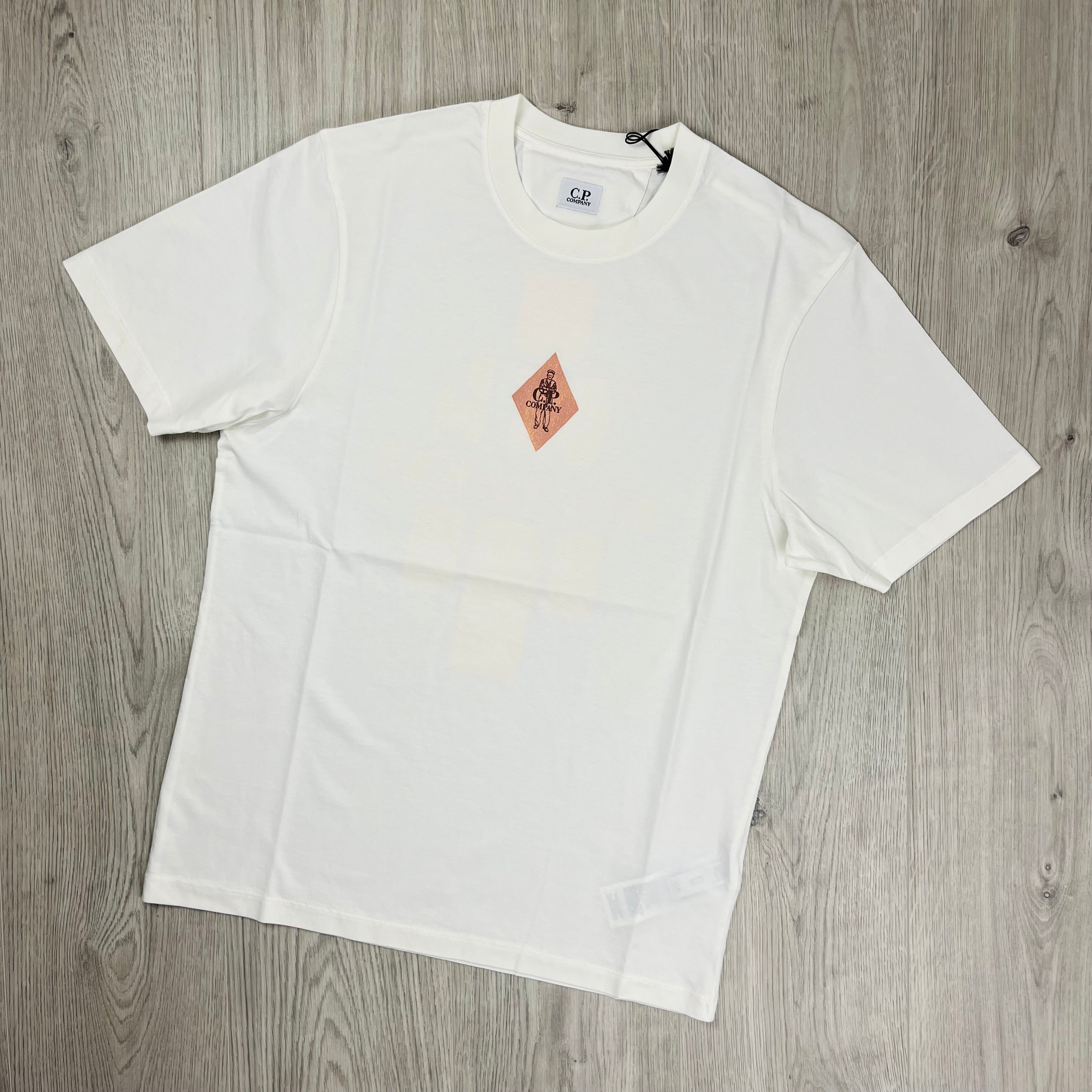 CP Company Sailor T-Shirt in Gauze White. On sale at Open Attire.