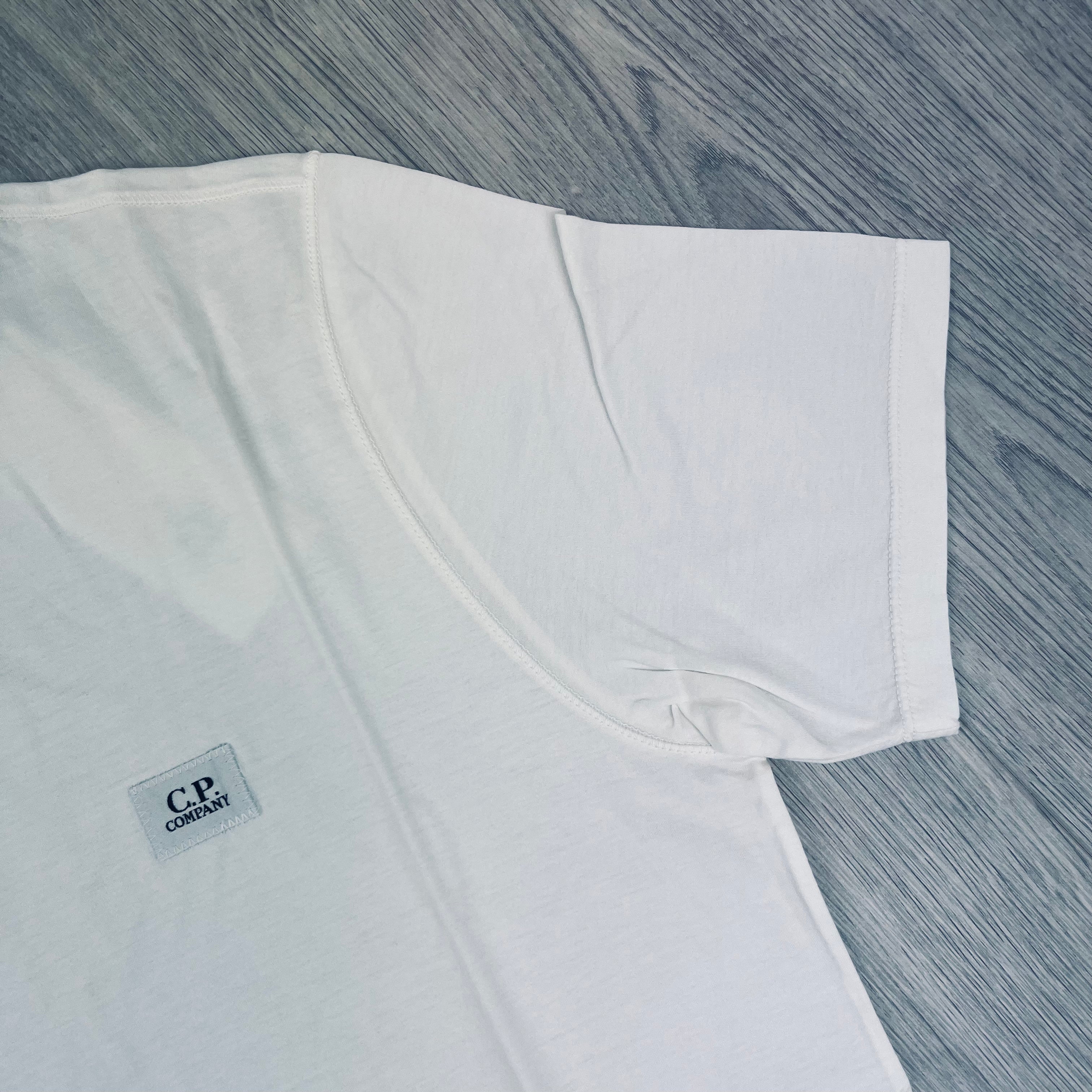 CP Company Patch Logo T-Shirt in Gauze White. On sale at Open Attire.