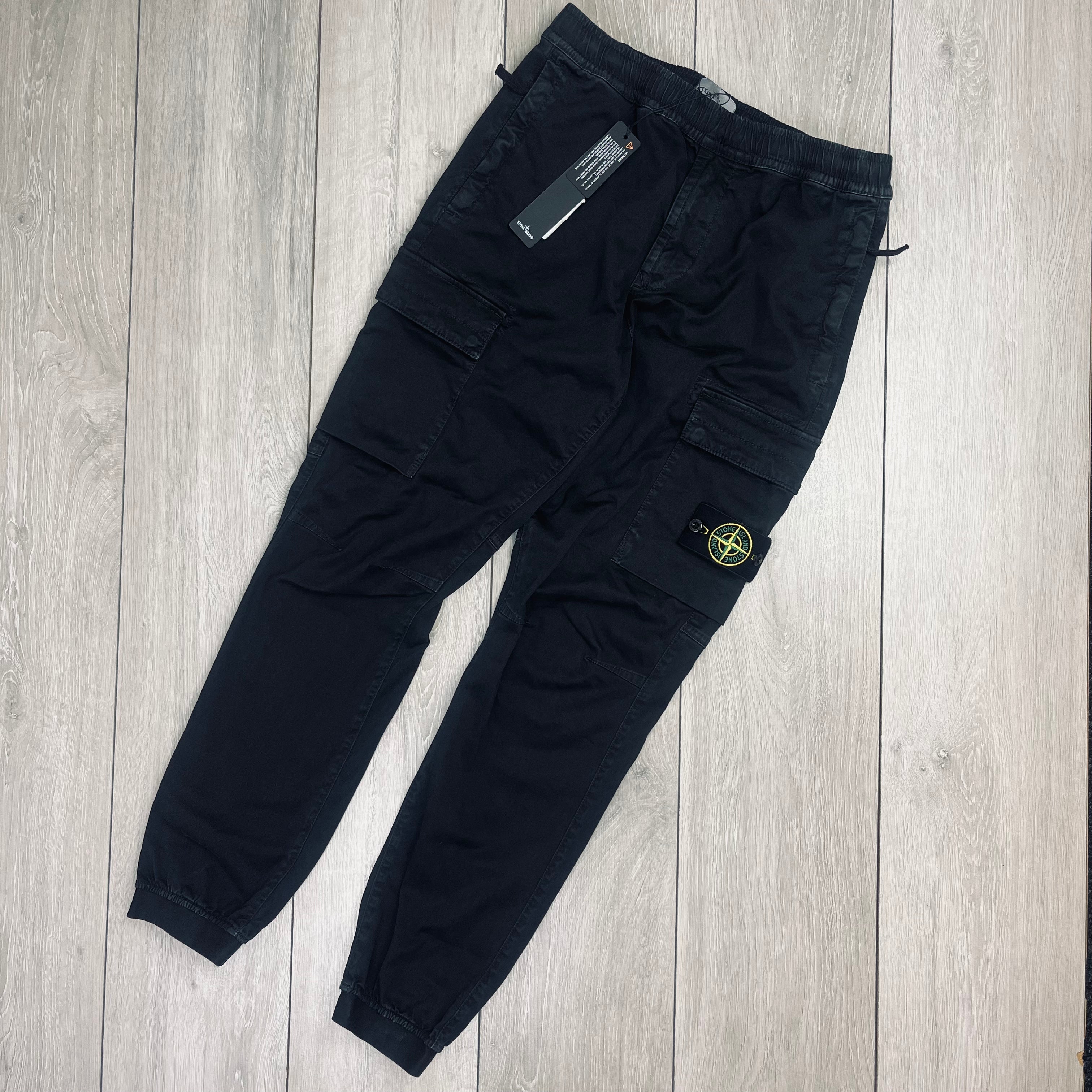 Stone Island Cargo Trousers - Black