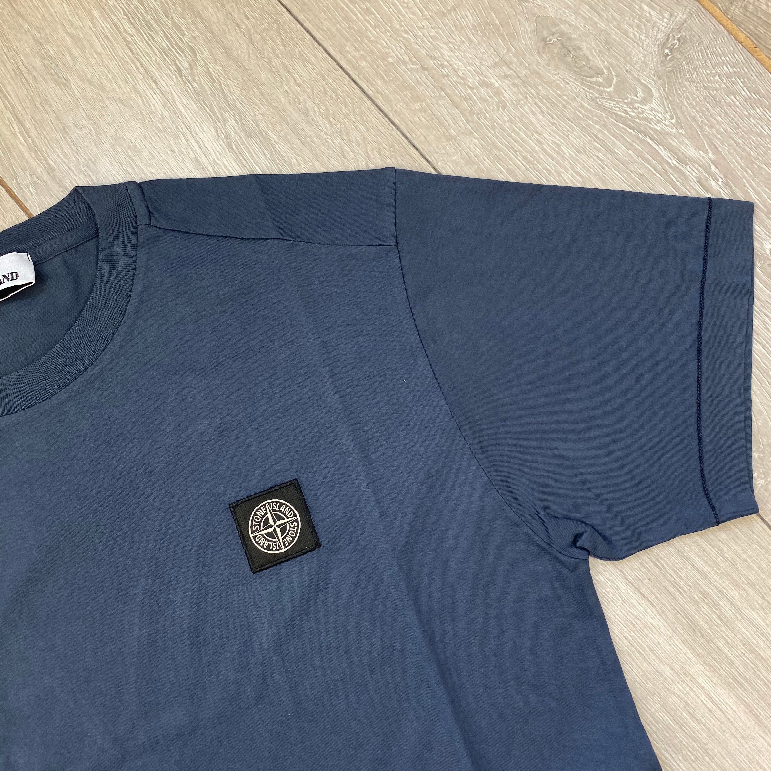 Stone Island Patch T-Shirt - Avio Blue