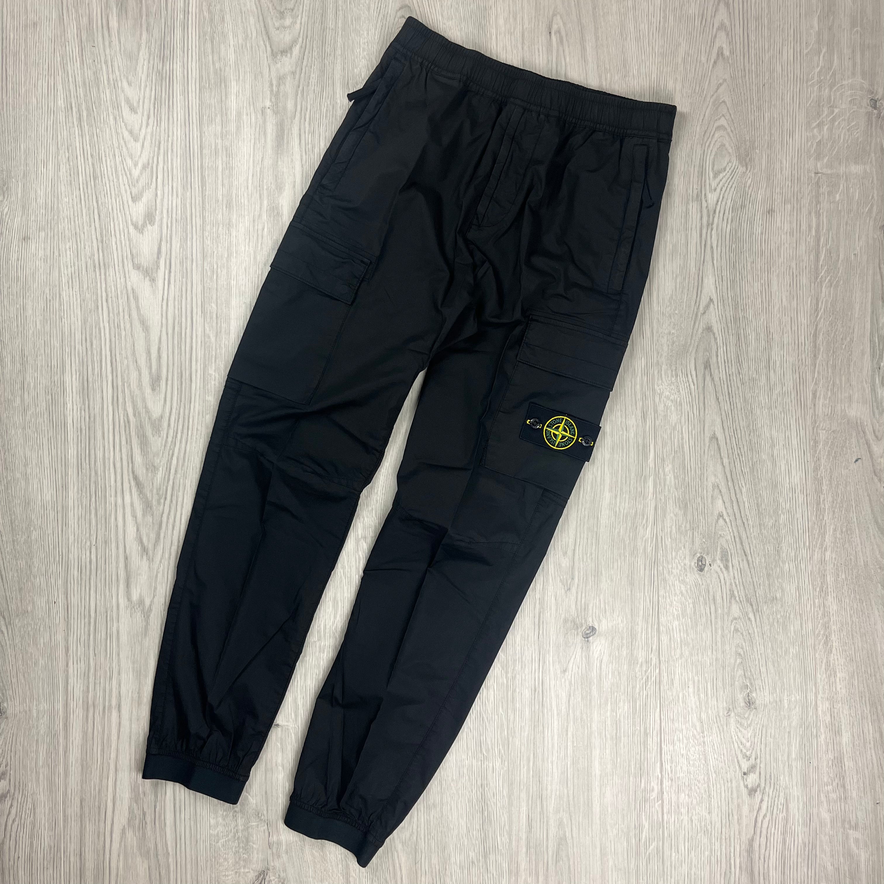 Stone Island Cargo Trousers - Black